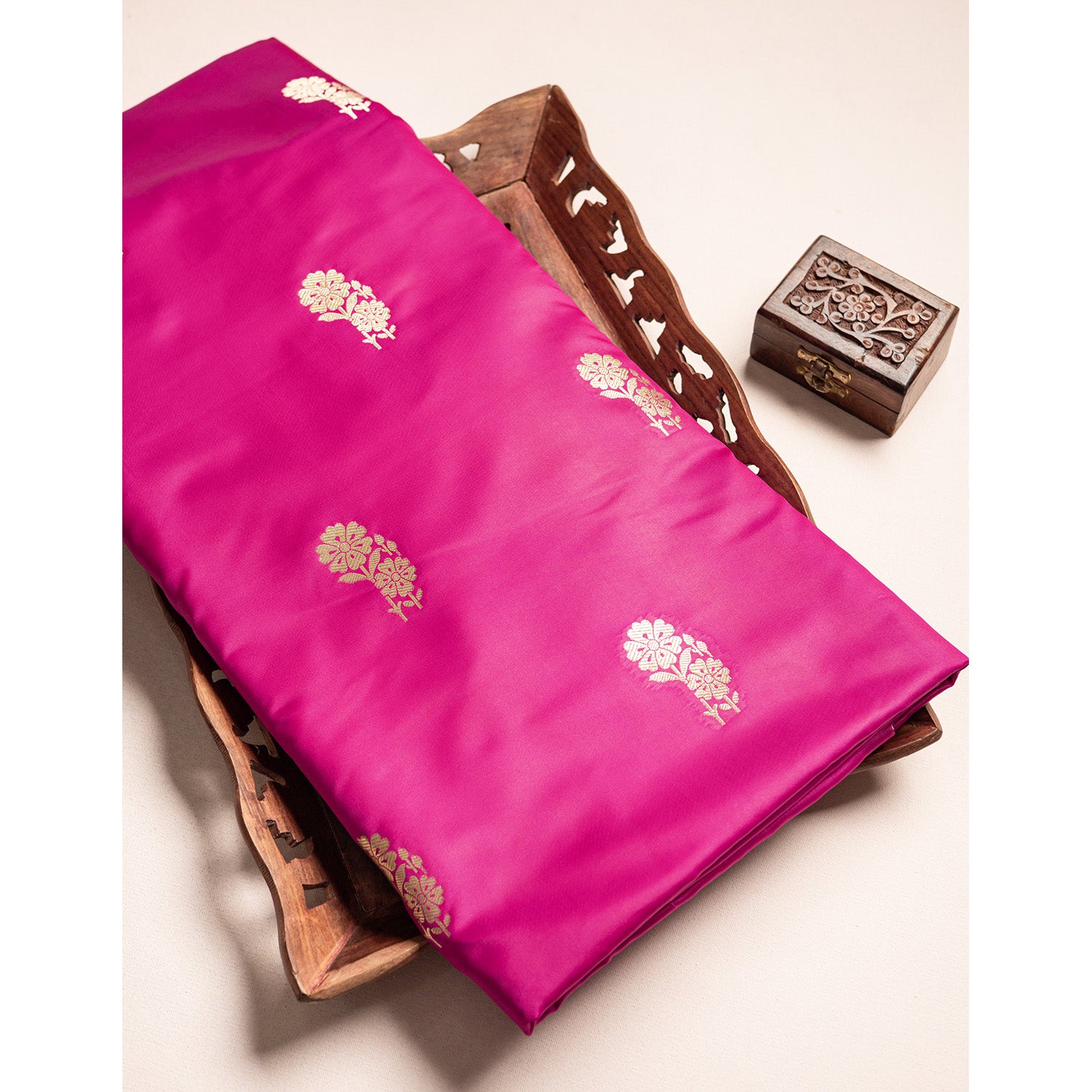 SATIN SILK BANARASI FABRIC