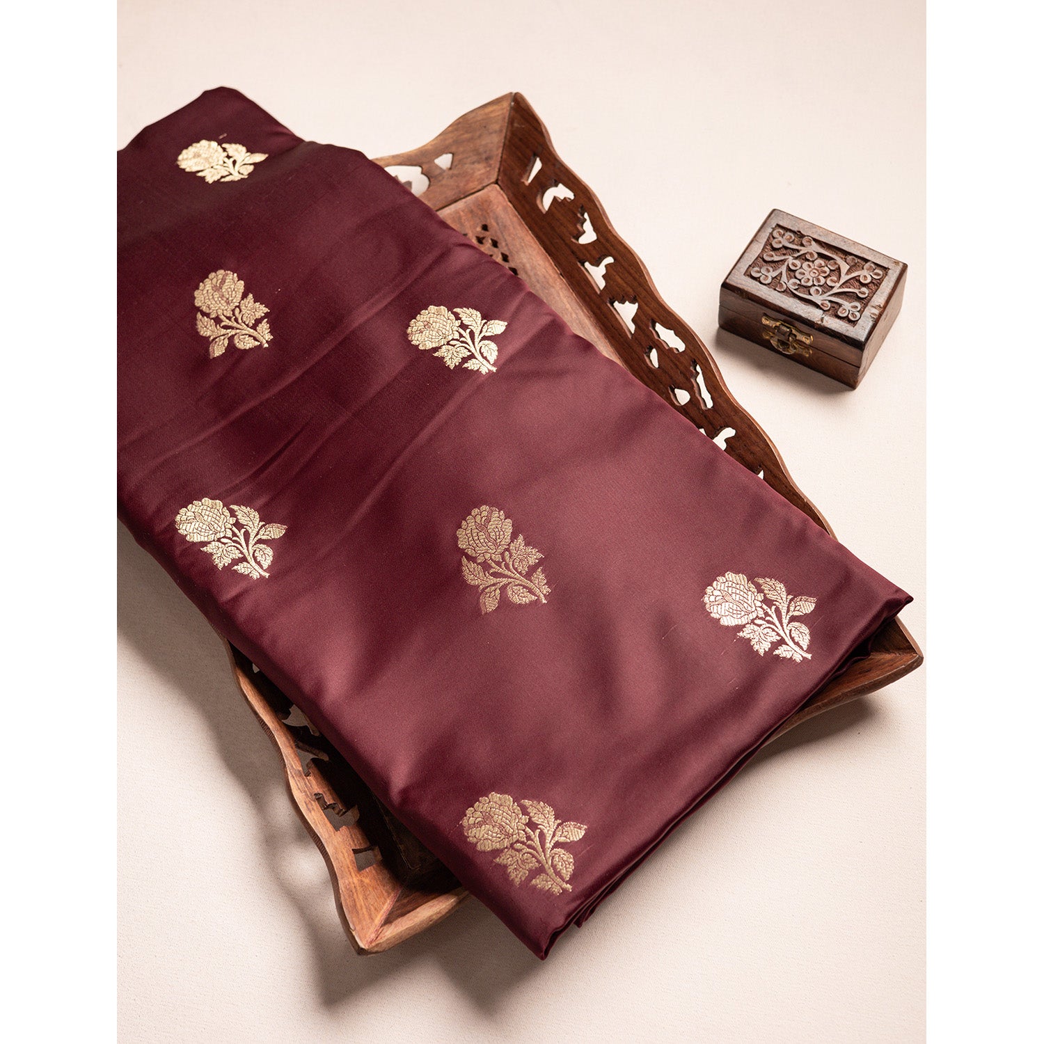 SATIN SILK BANARASI FABRIC