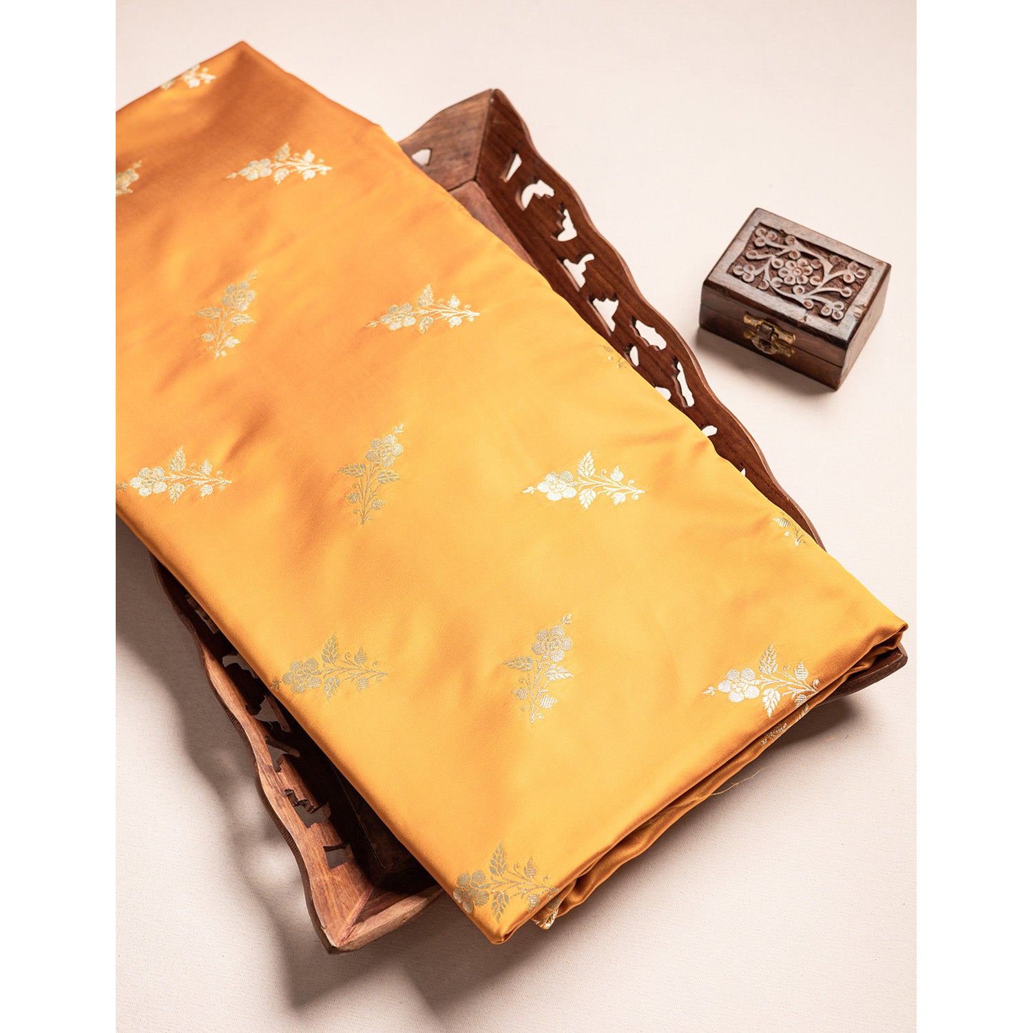 SATIN SILK BANARASI FABRIC