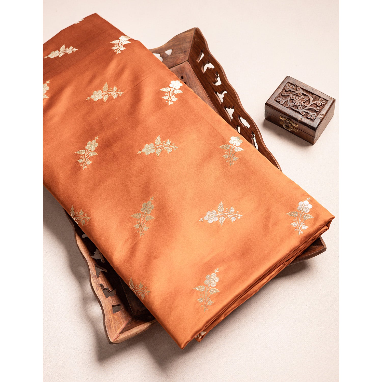 SATIN SILK BANARASI FABRIC