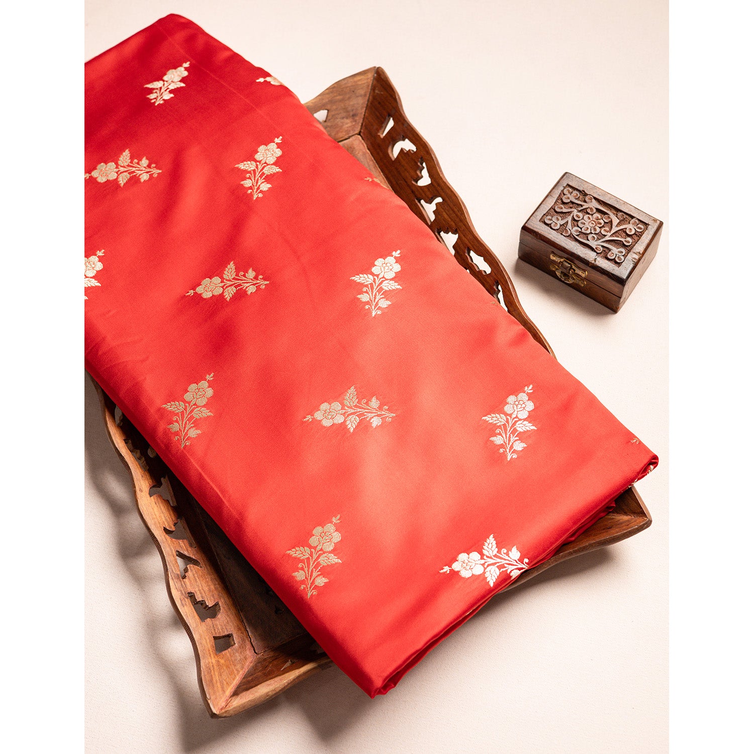 SATIN SILK BANARASI FABRIC