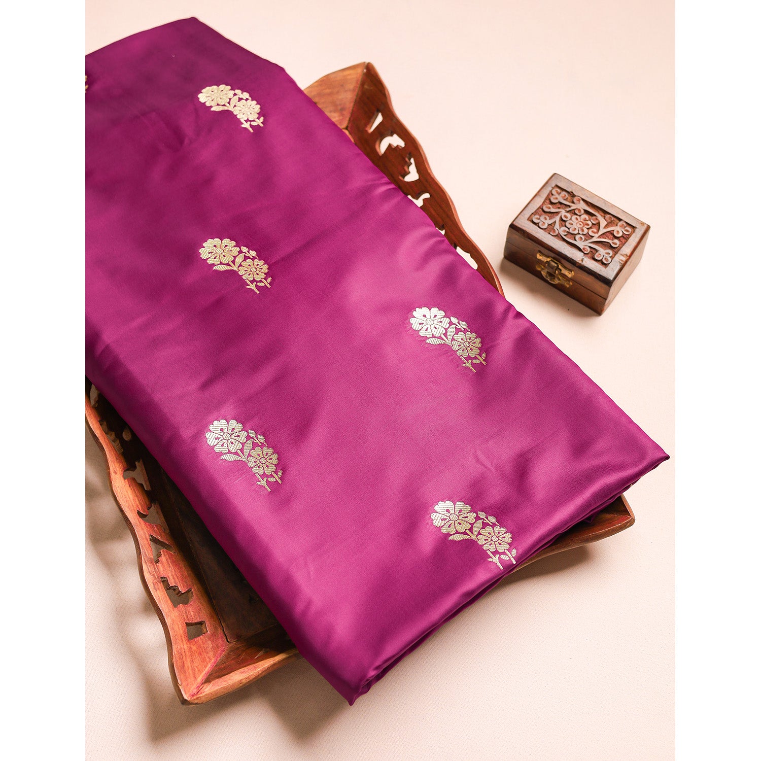SATIN SILK BANARASI FABRIC