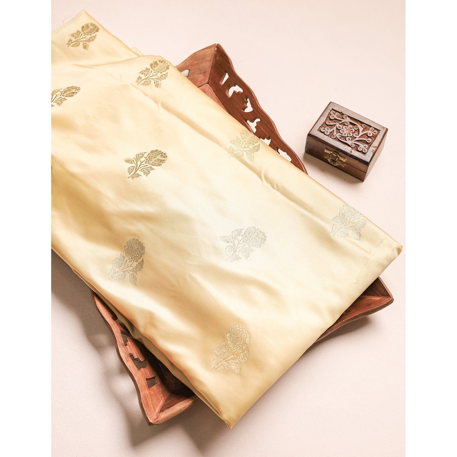 SATIN SILK BANARASI FABRIC