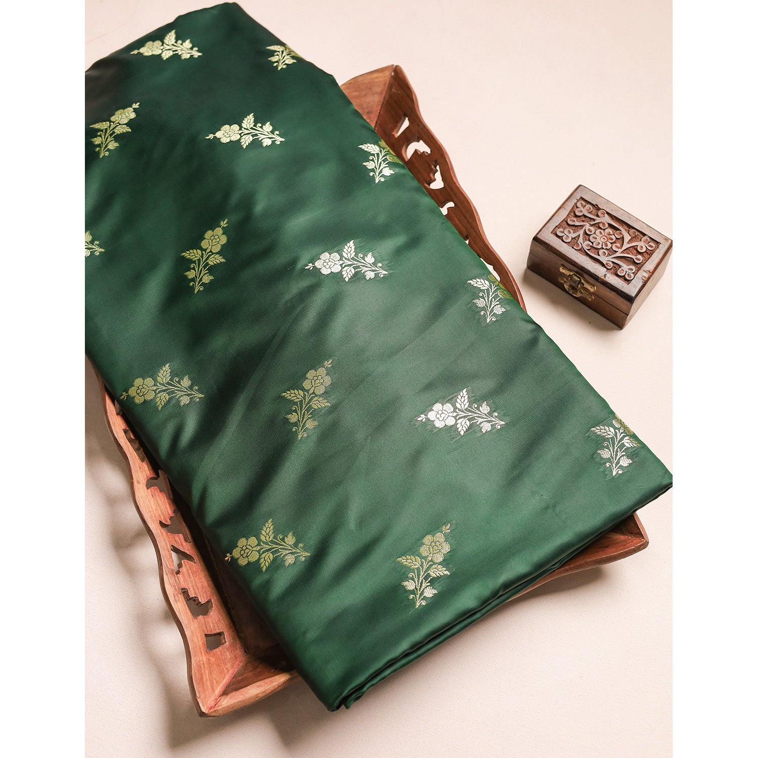 SATIN SILK BANARASI FABRIC