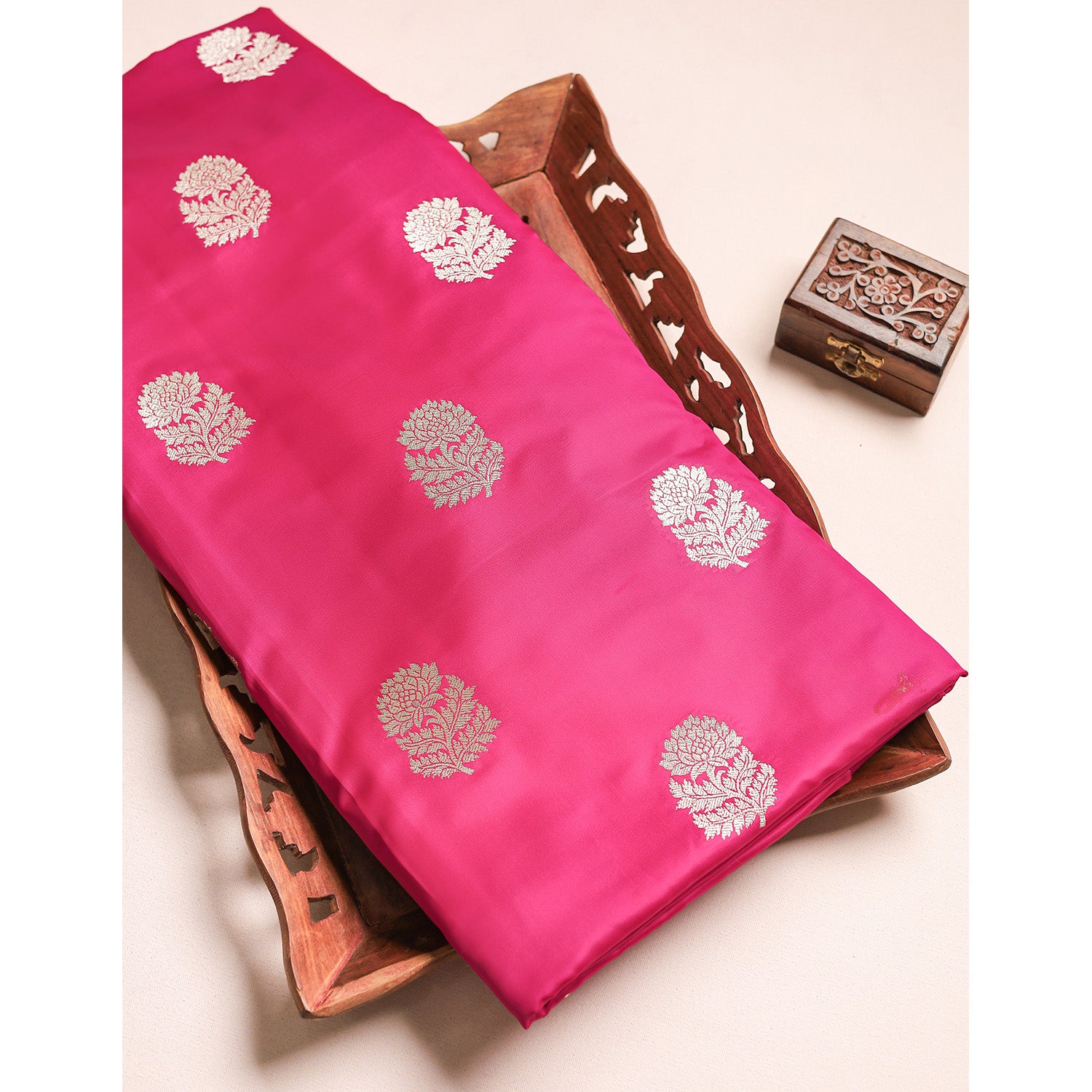 SATIN SILK BANARASI FABRIC