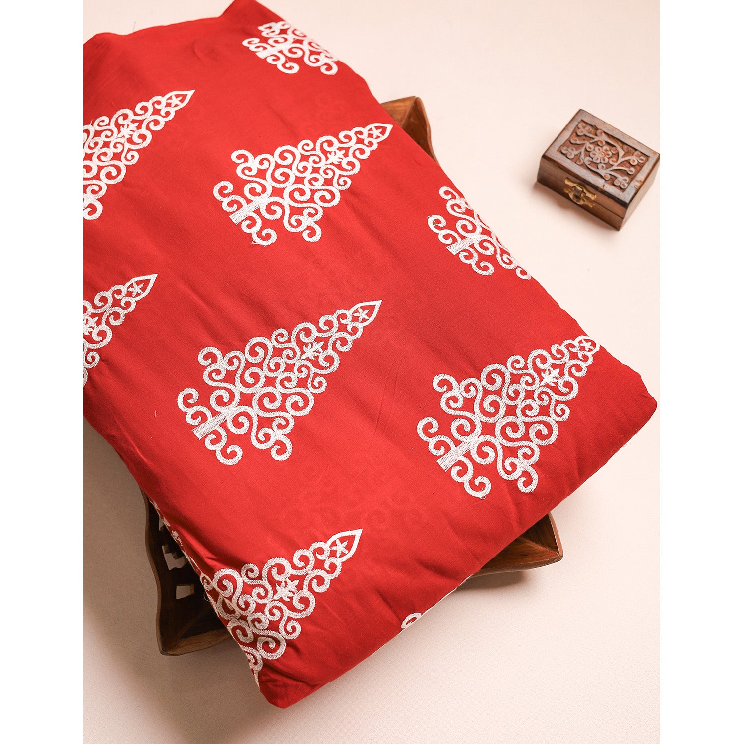 COTTON EMBROIDERED FABRIC