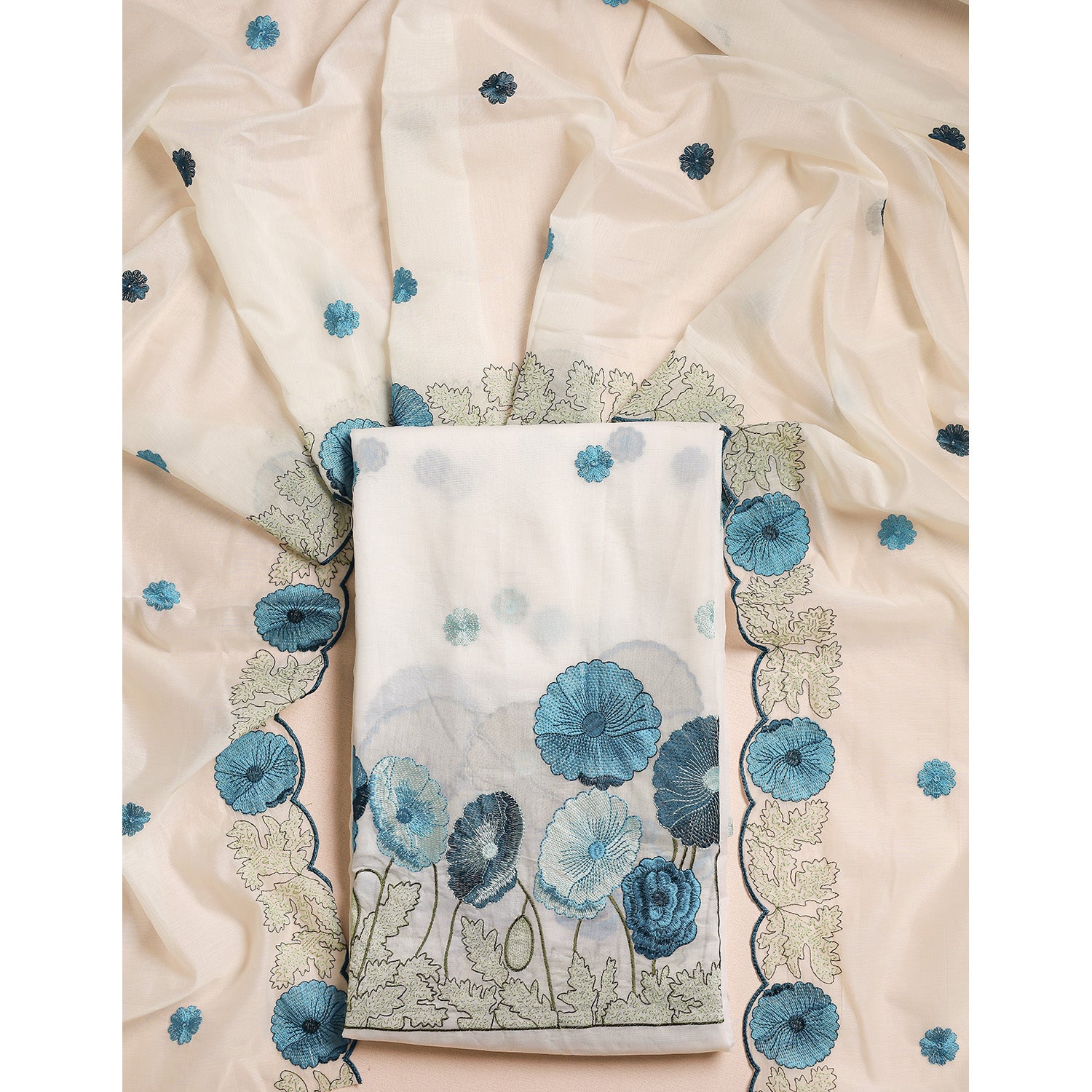 MALAI CHANDERI 2 PIECE SET