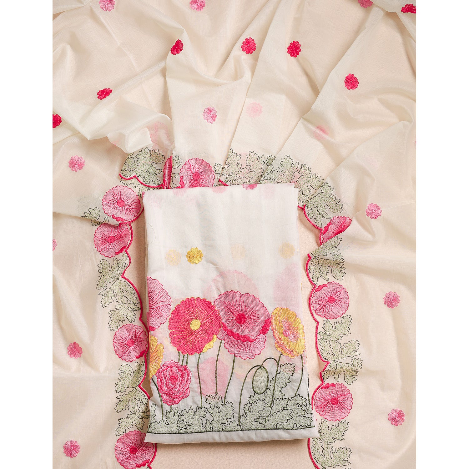 MALAI CHANDERI 2 PIECE SET