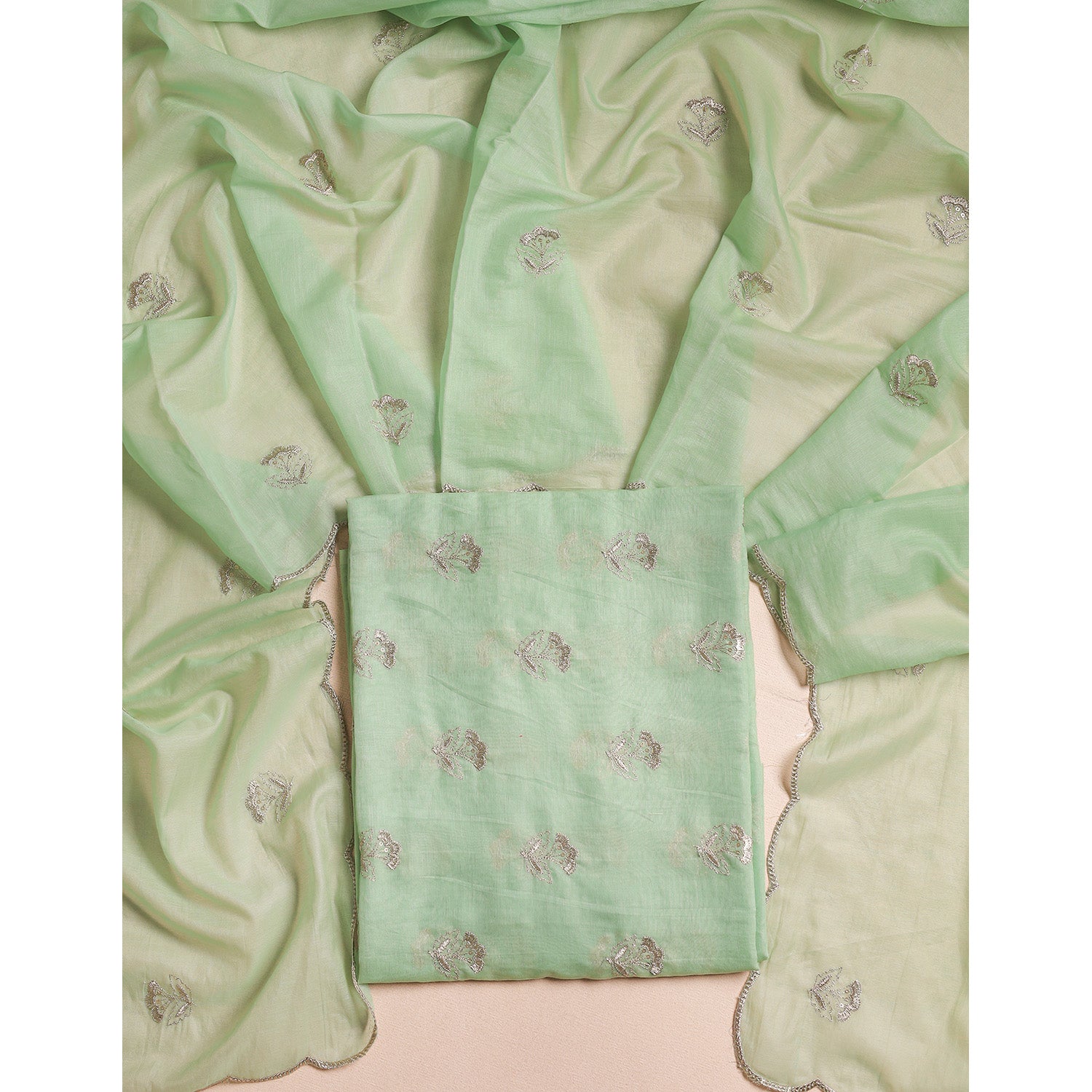 MALAI CHANDERI 2 PIECE SET