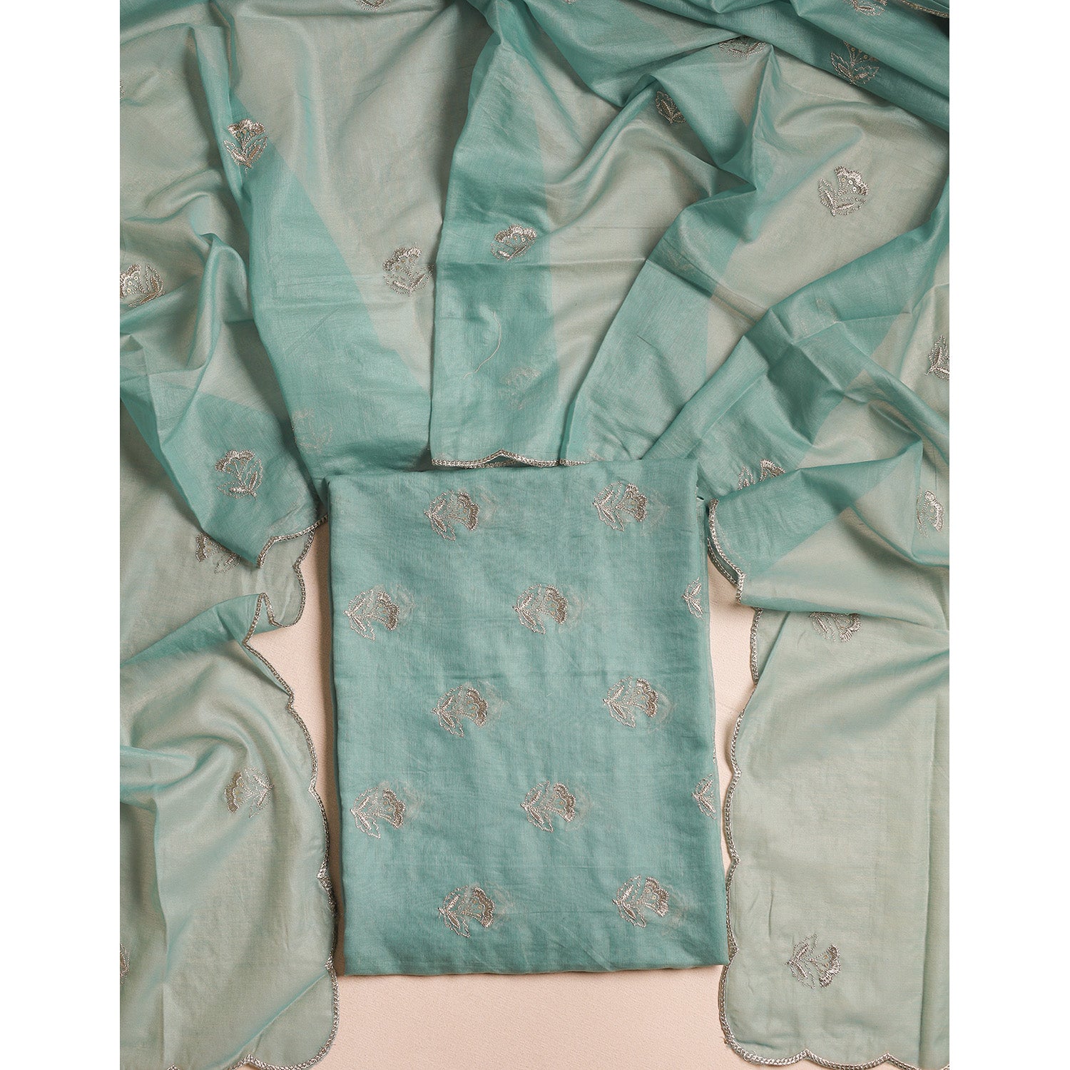 MALAI CHANDERI 2 PIECE SET