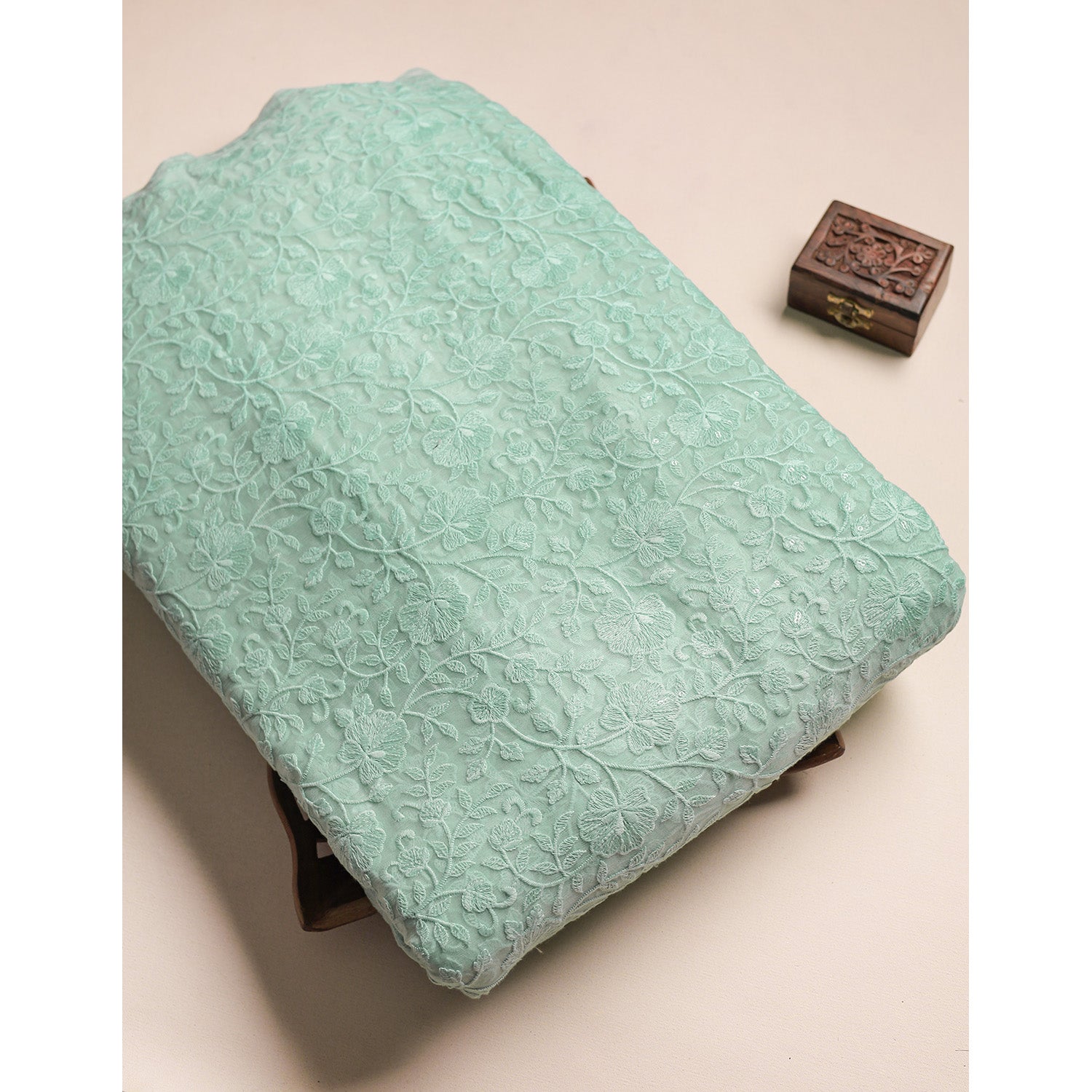 PURE CHIFFON EMBROIDERED FABRIC