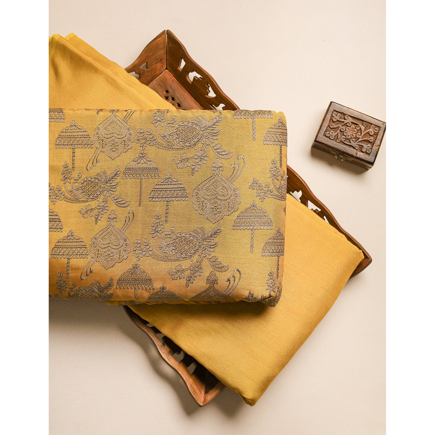 PURE HANDLOOM TUSSAR EMBROIDERED & PLAIN FABRICS