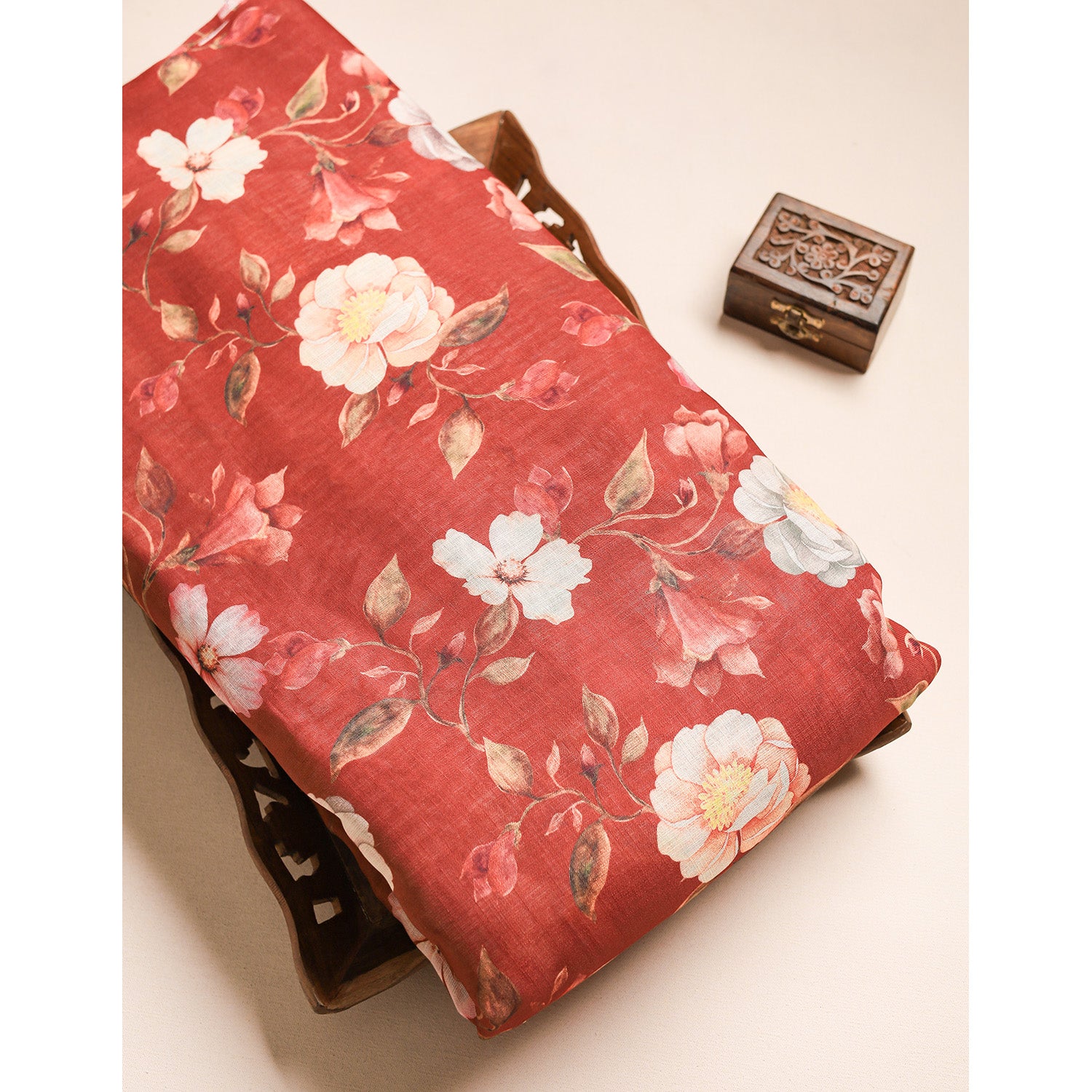 SEMI LINEN PRINTED FABRIC