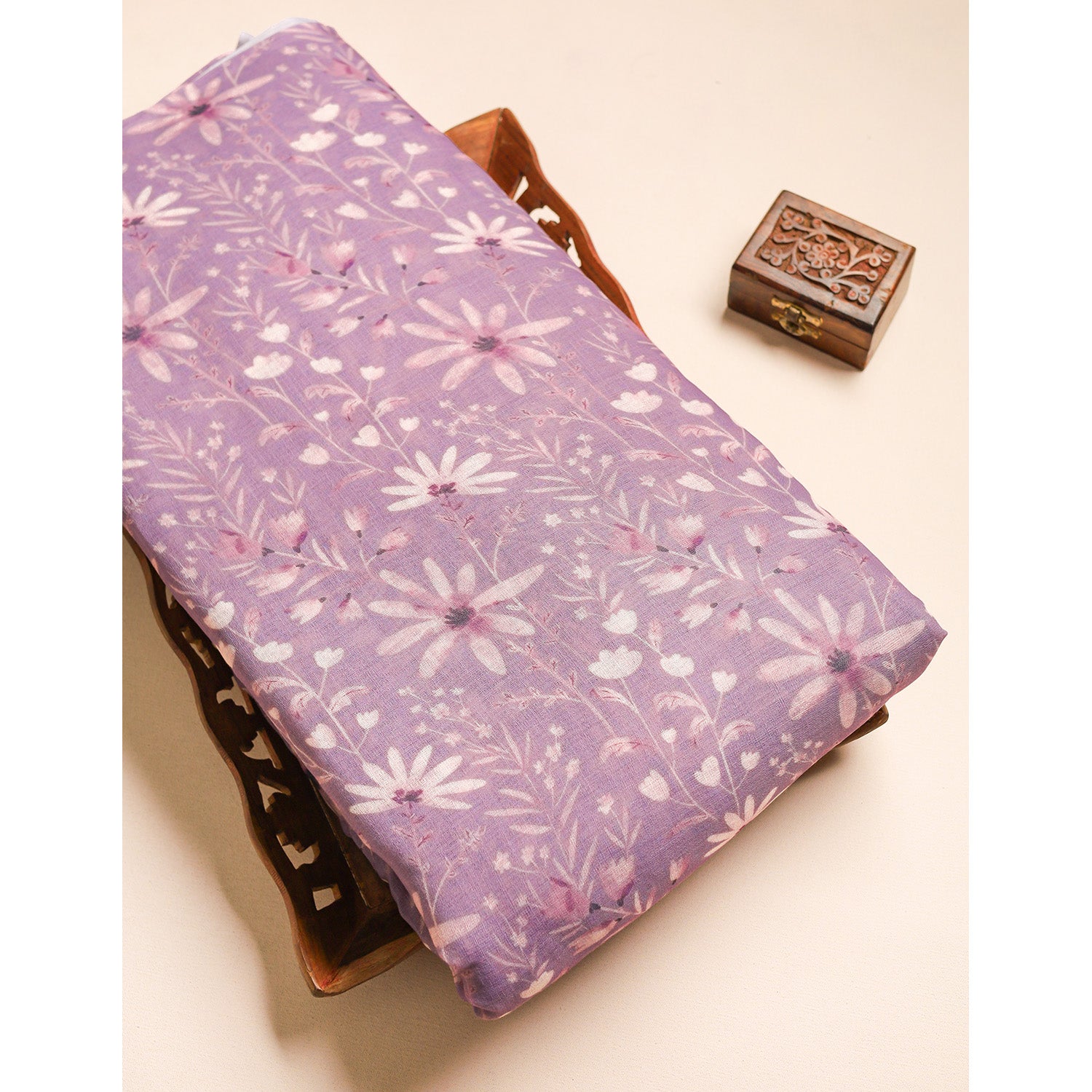 SEMI LINEN PRINTED FABRIC