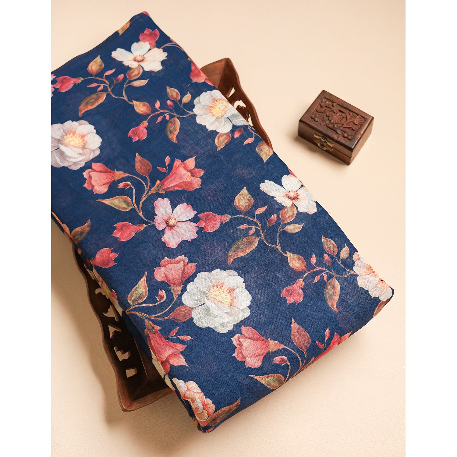 SEMI LINEN PRINTED FABRIC