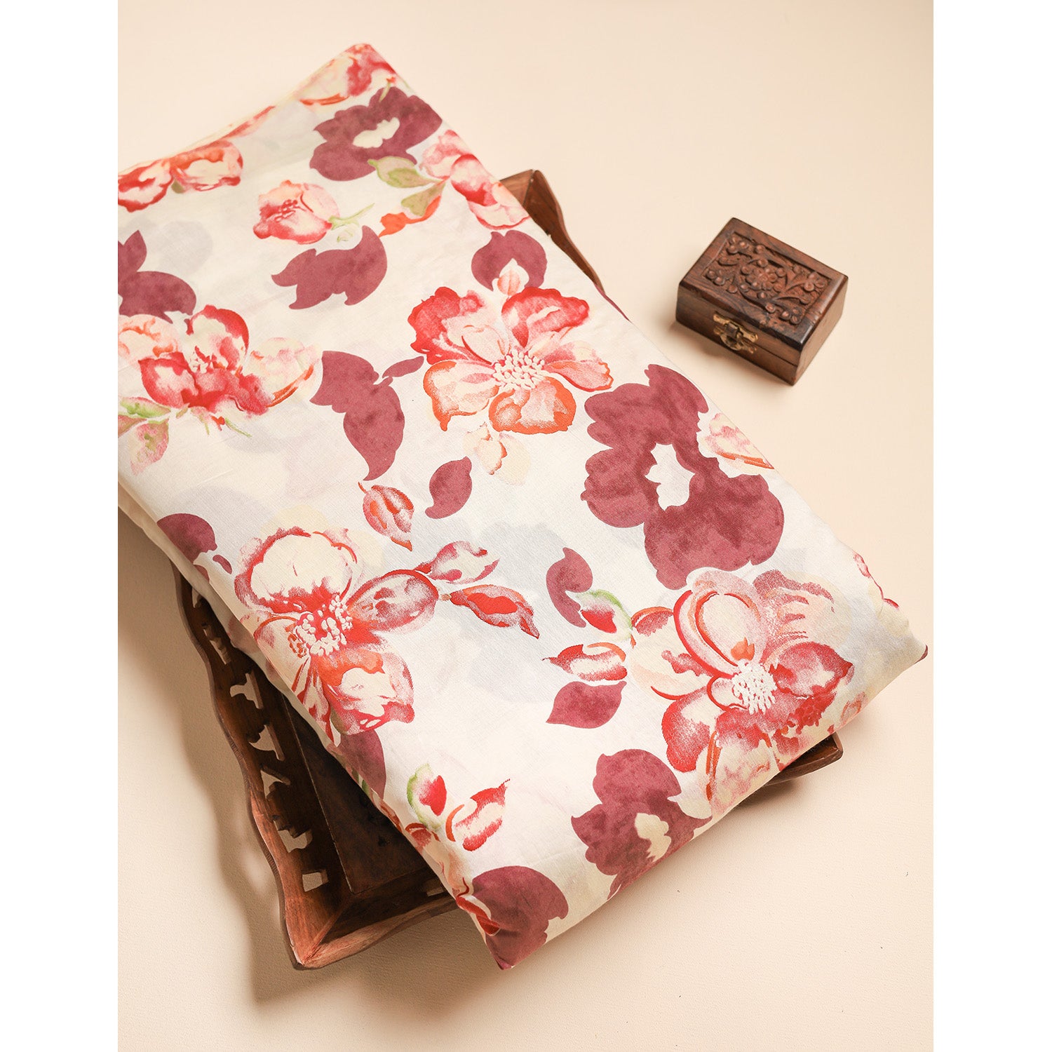 ERI SILK FOIL PRINTED FABRIC