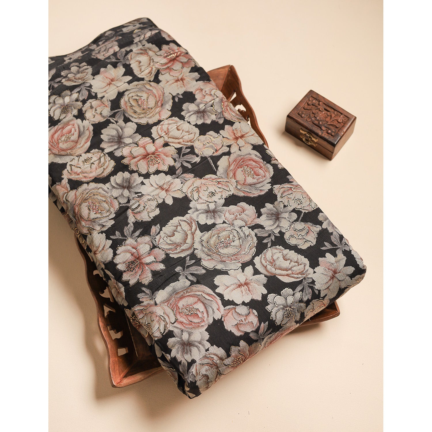 ERI SILK FOIL PRINTED FABRIC