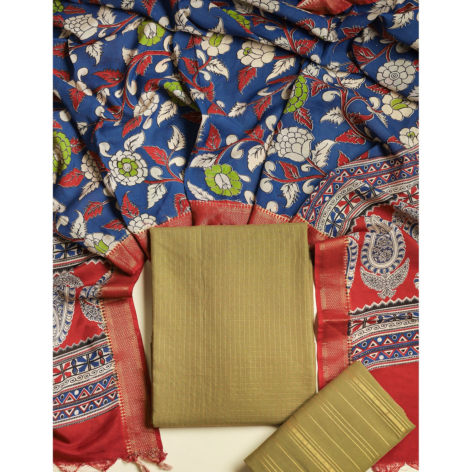 COTTON HANDLOOM LUREX SUIT SET
