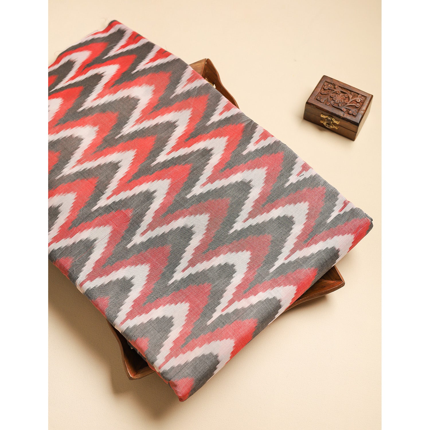 Mercerised Cotton Ikat Fabric