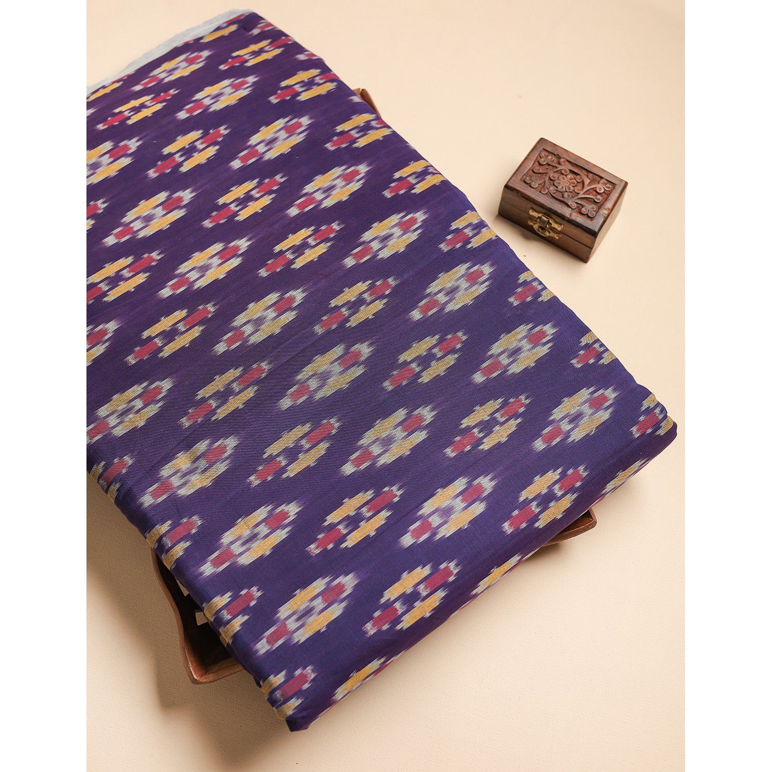 Mercerised Cotton Ikat Fabric