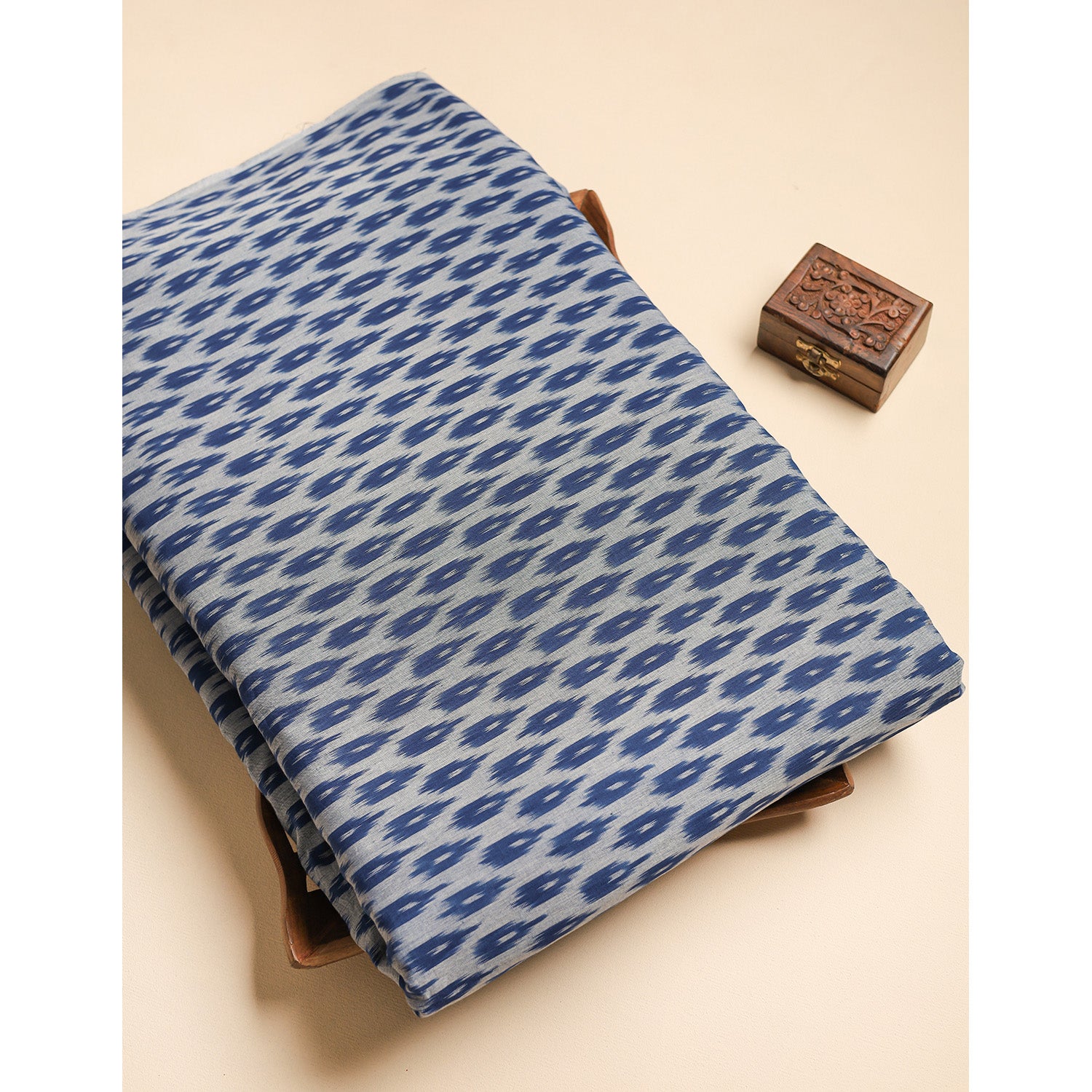 Mercerised Cotton Ikat Fabric