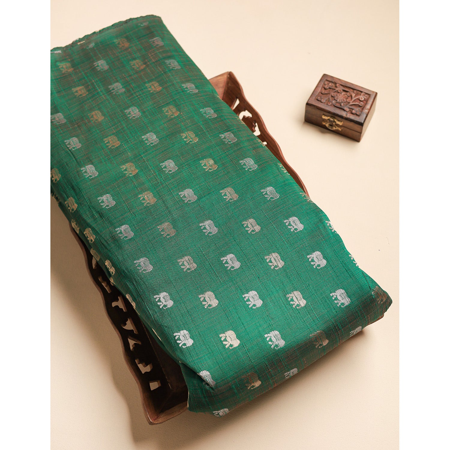 SEMI TUSSAR BROCADE FABRIC