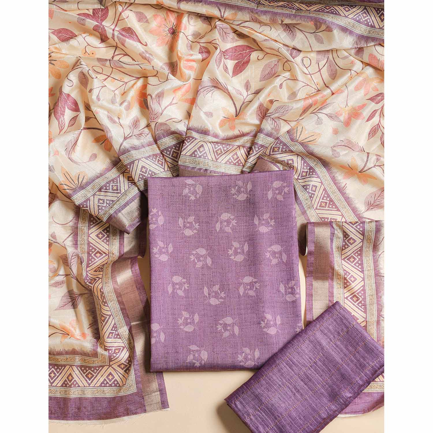 SEMI TUSSAR SUIT SET