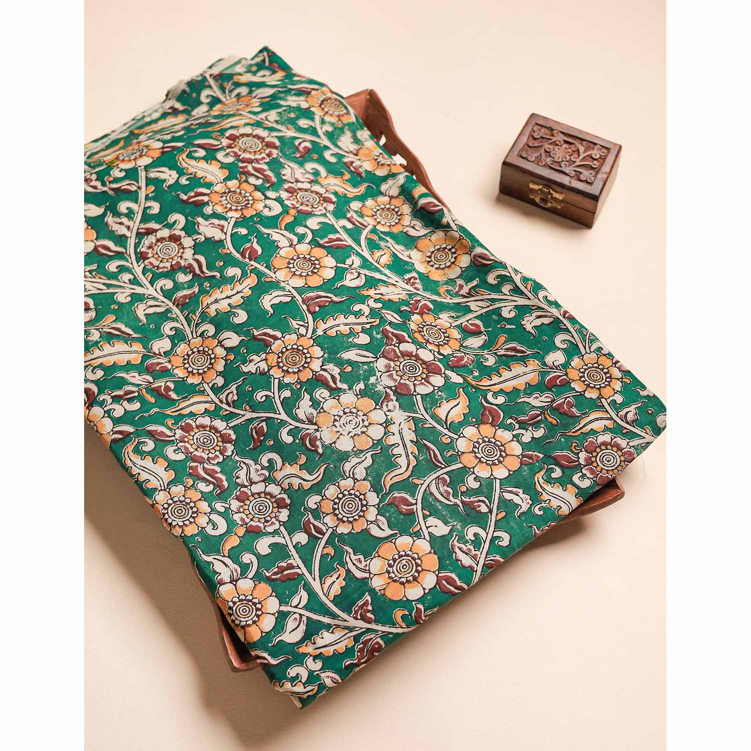 ASSAM SILK KALAMKARI FABRIC