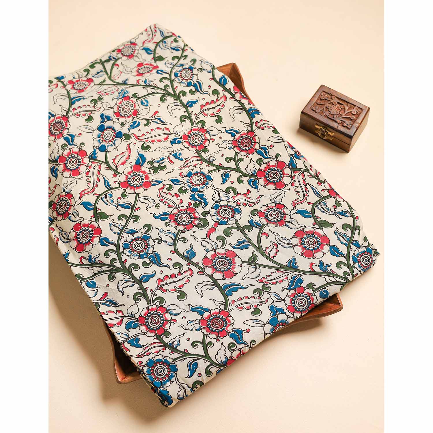 ASSAM SILK KALAMKARI FABRIC