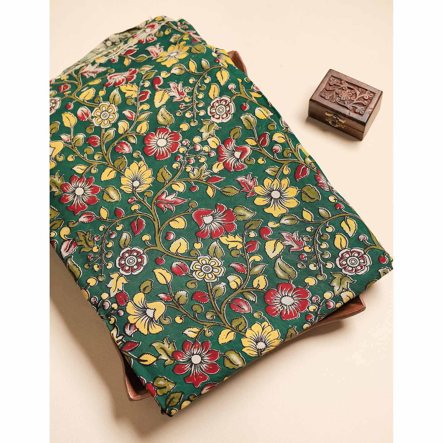 ASSAM SILK KALAMKARI FABRIC