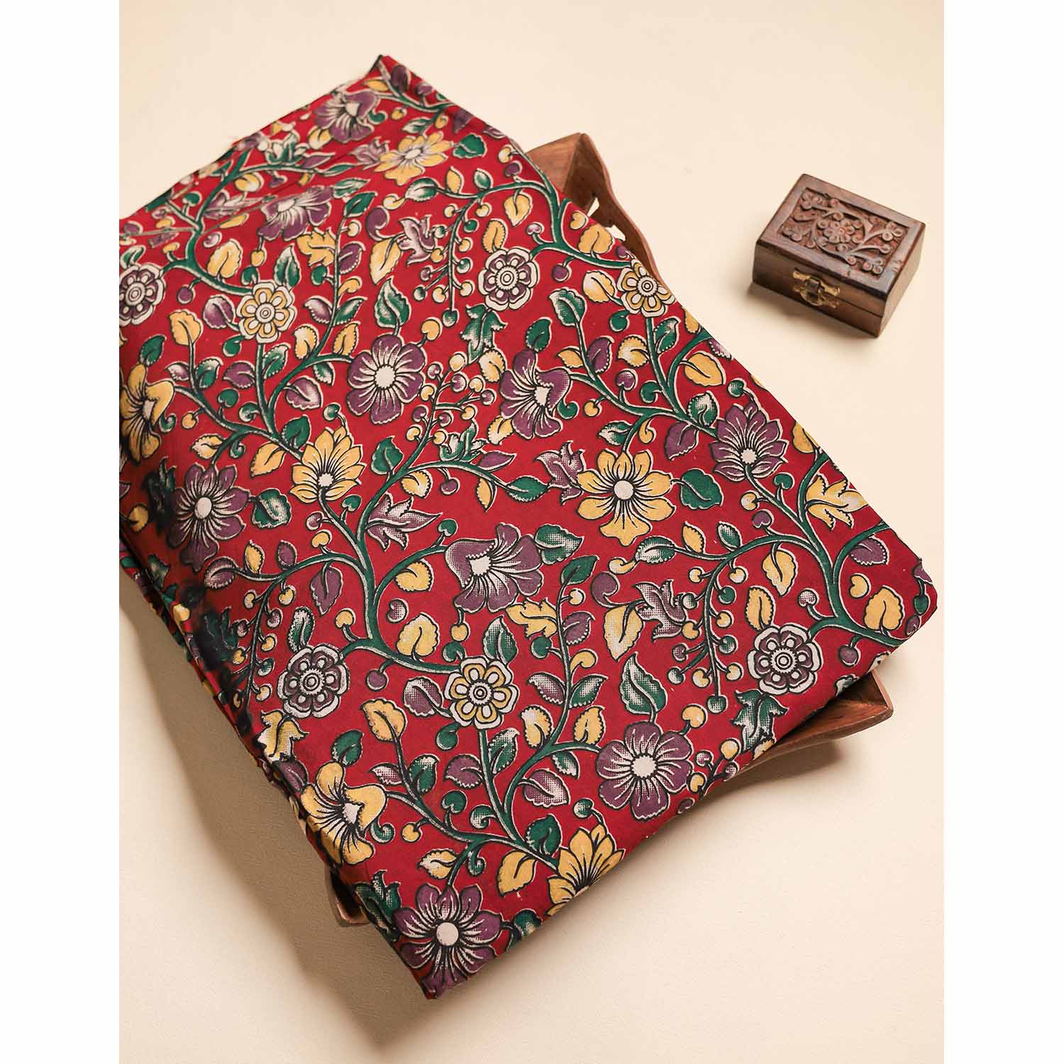 ASSAM SILK KALAMKARI FABRIC