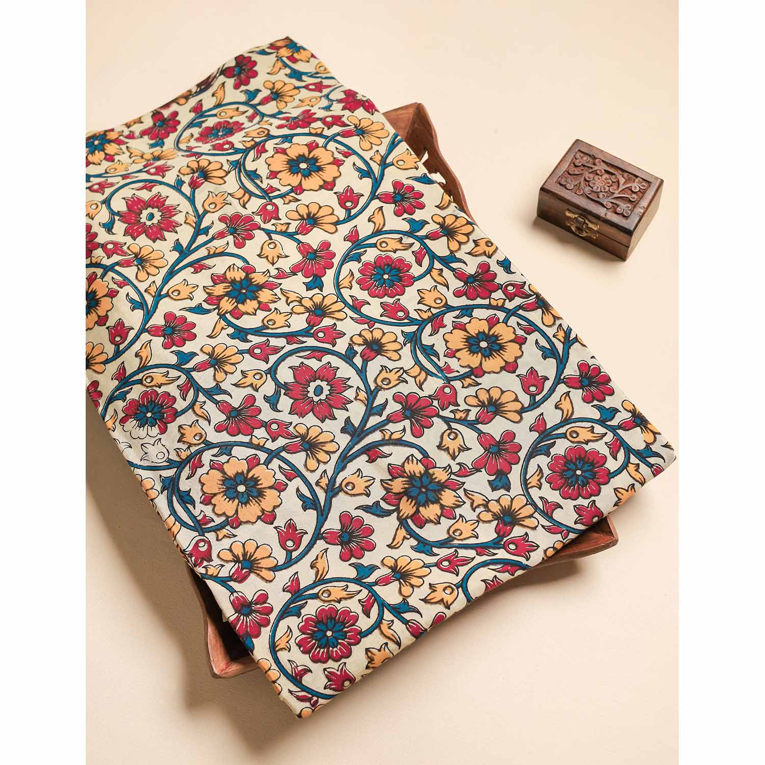 ASSAM SILK KALAMKARI FABRIC