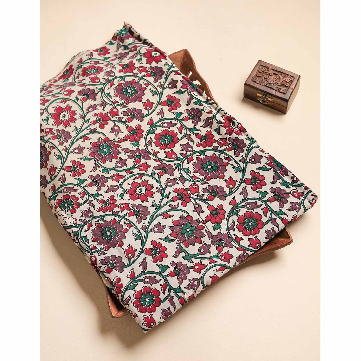 ASSAM SILK KALAMKARI FABRIC