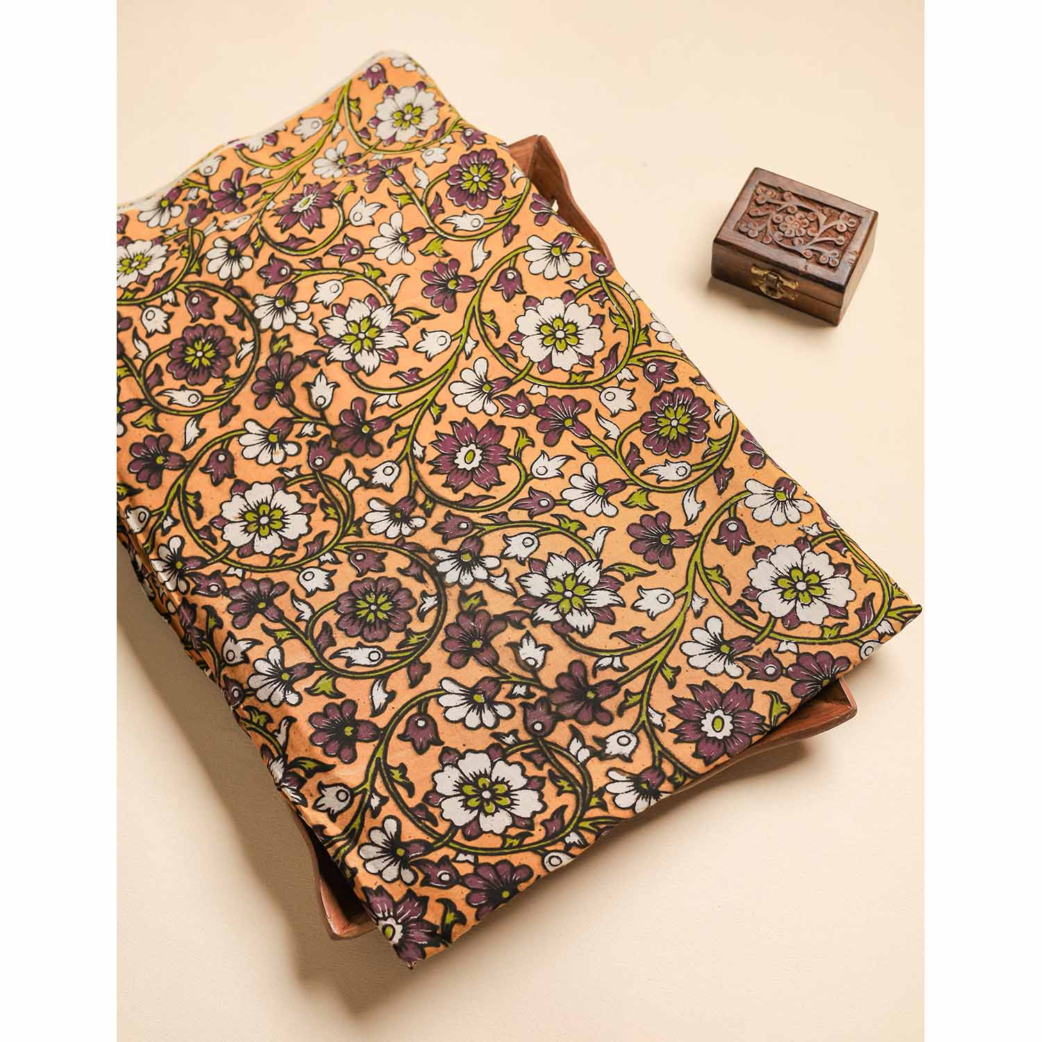 ASSAM SILK KALAMKARI FABRIC