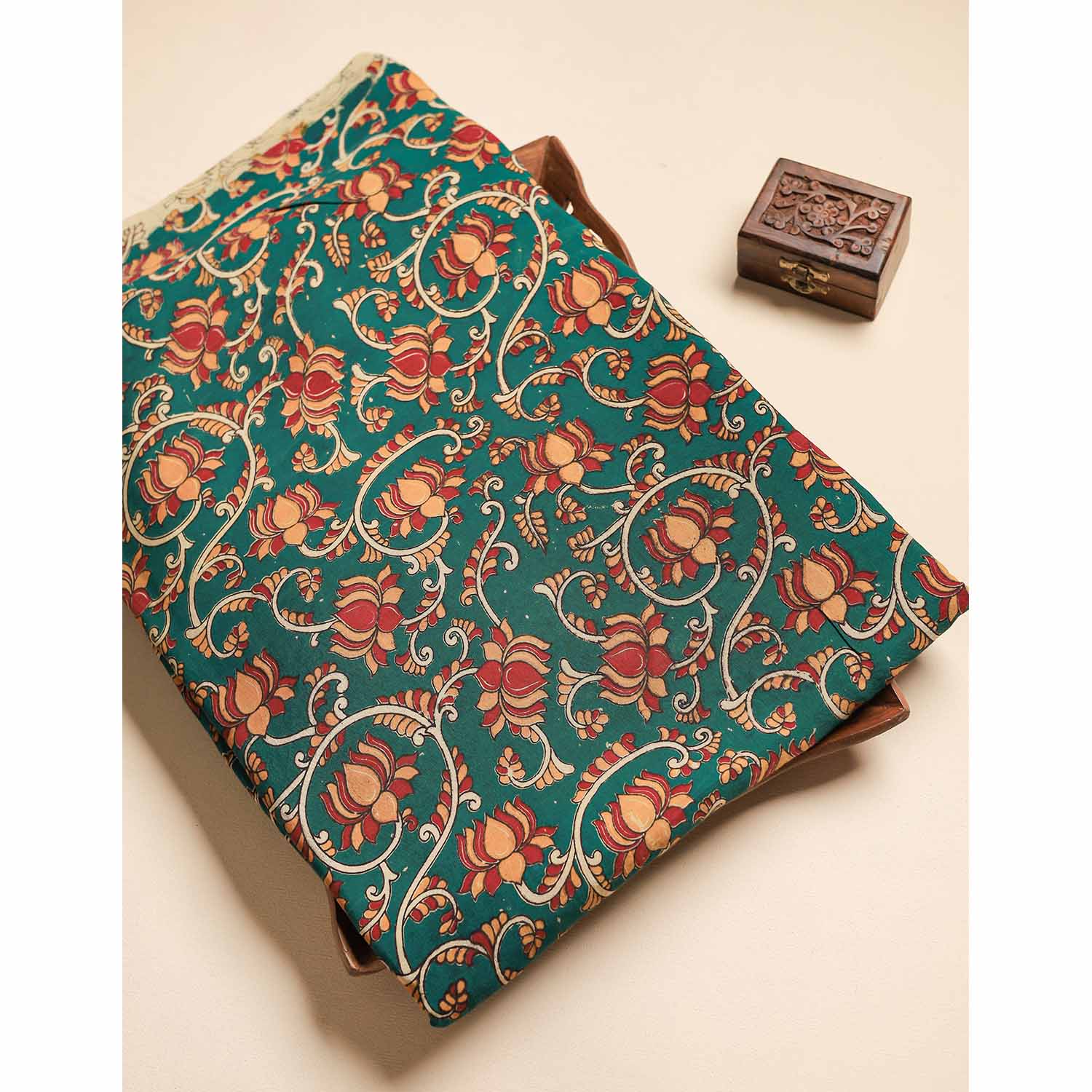 ASSAM SILK KALAMKARI FABRIC