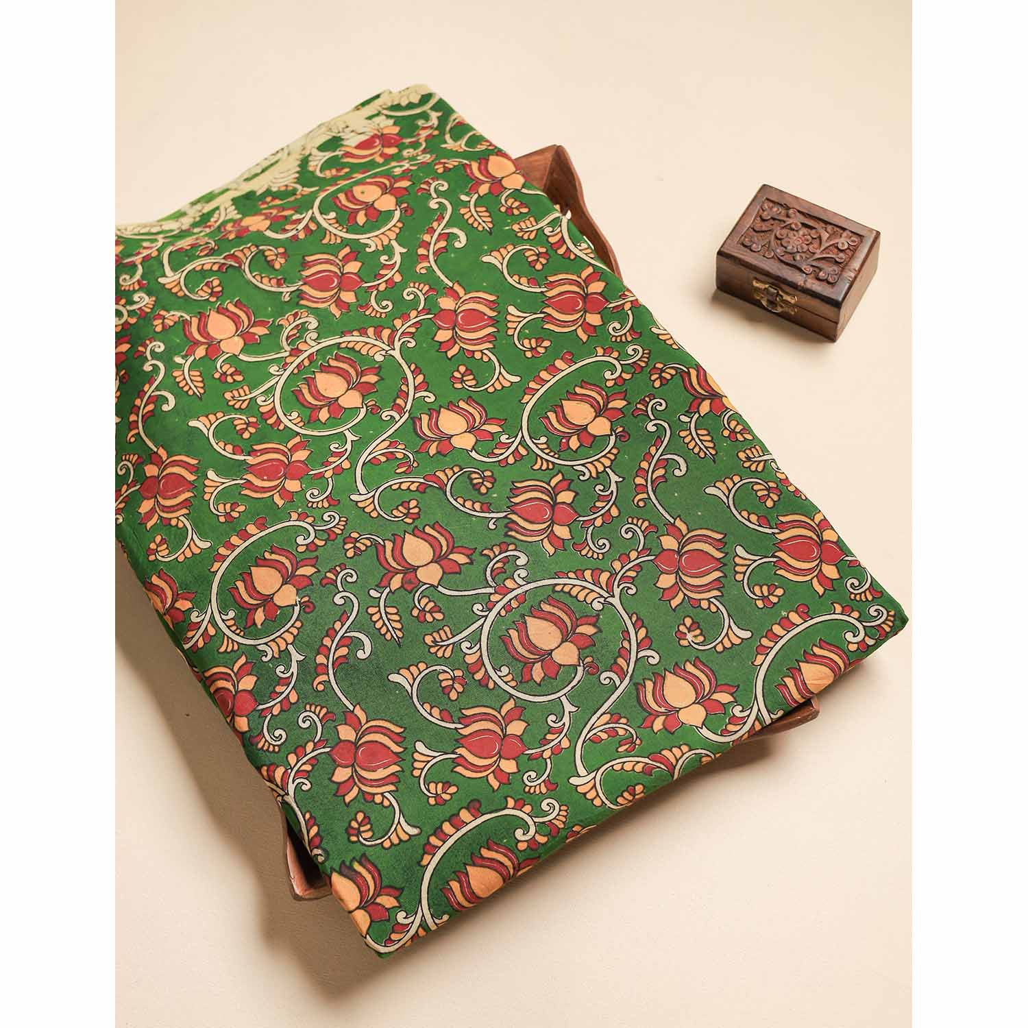 ASSAM SILK KALAMKARI FABRIC