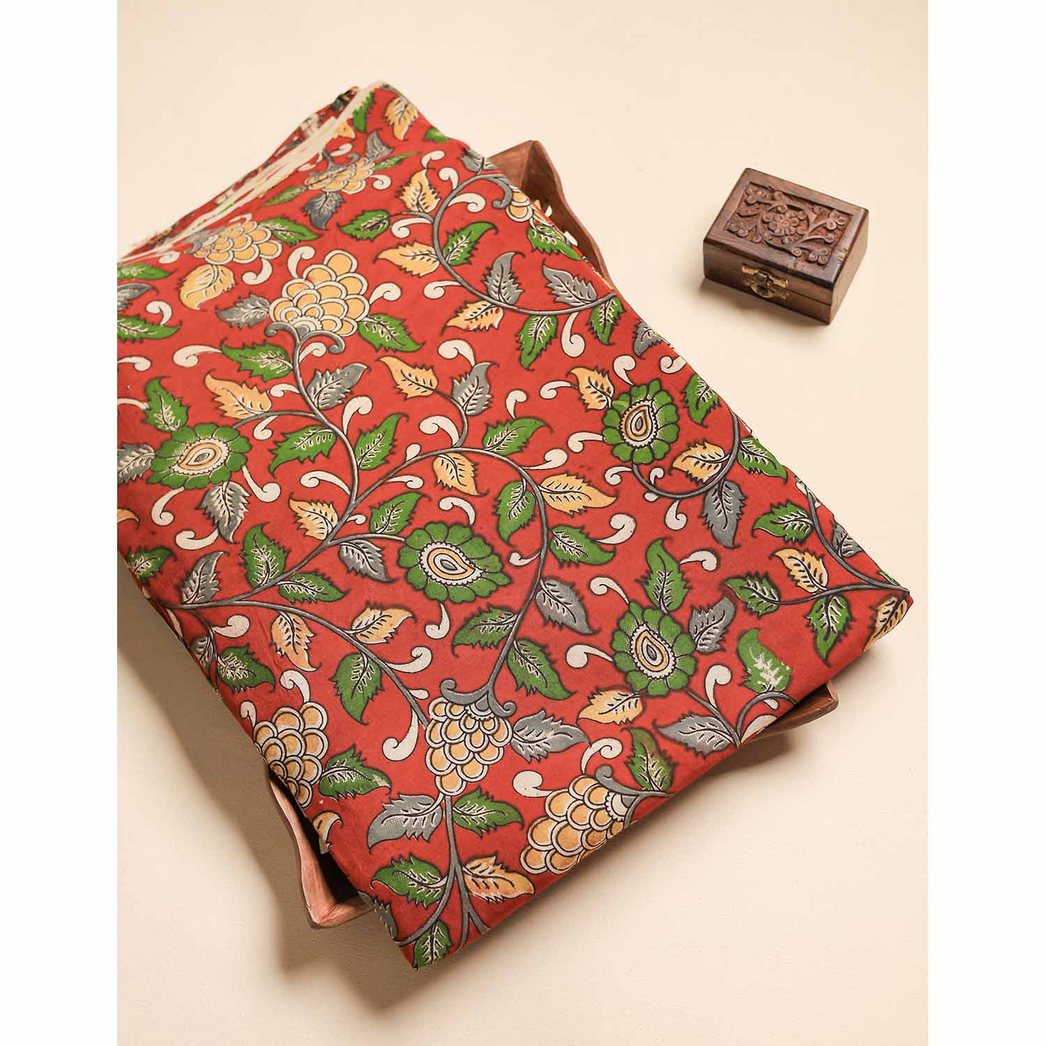 ASSAM SILK KALAMKARI FABRIC