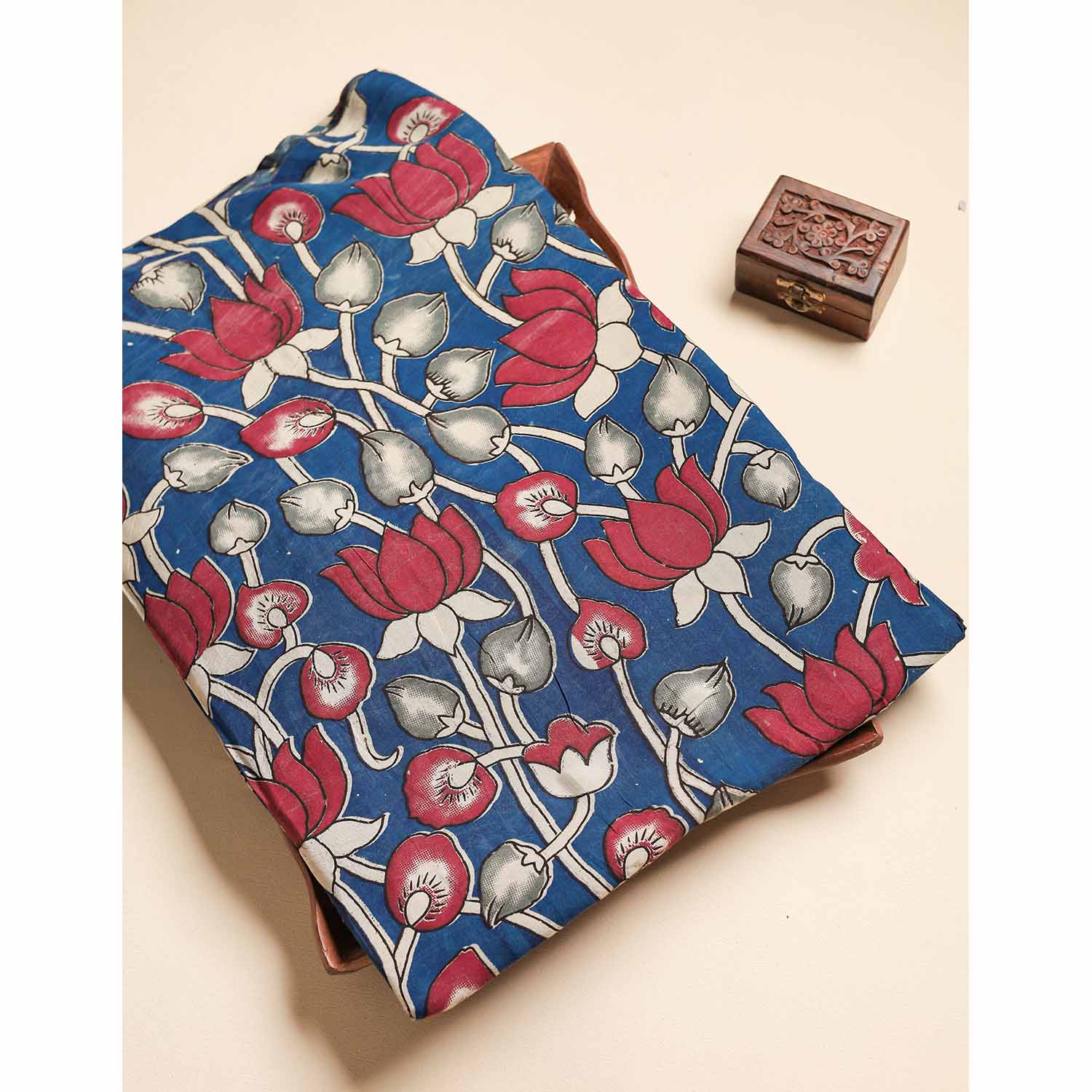 ASSAM SILK KALAMKARI FABRIC