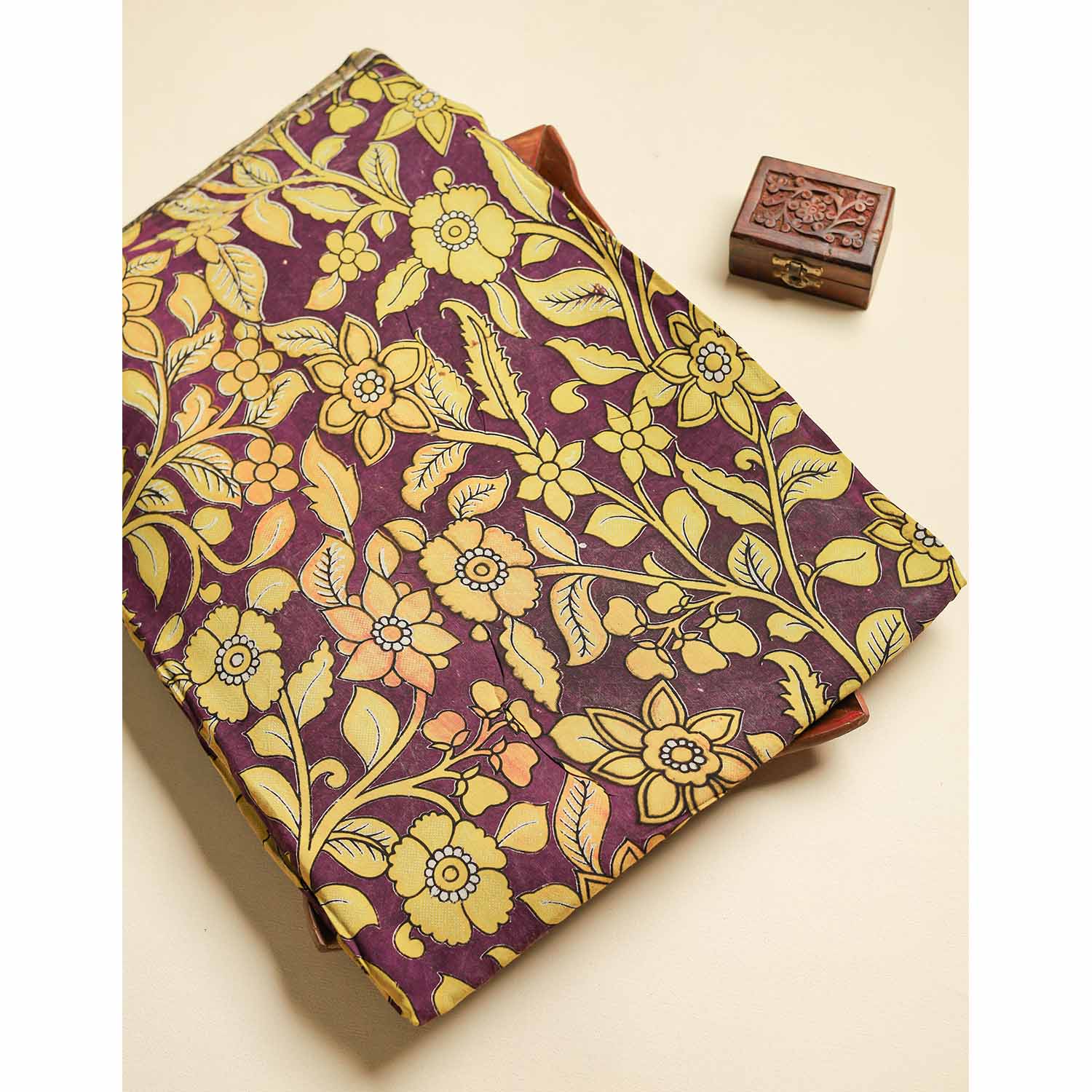 ASSAM SILK KALAMKARI FABRIC