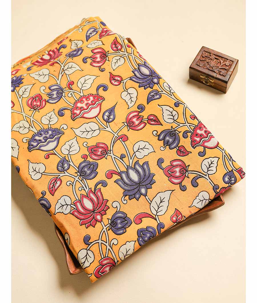 ASSAM SILK KALAMKARI FABRIC