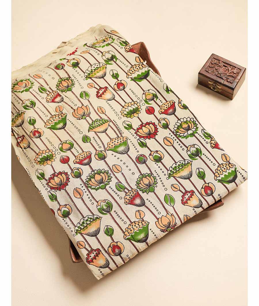 ASSAM SILK KALAMKARI FABRIC