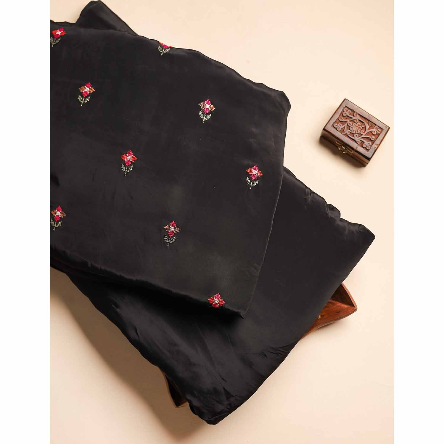 CREPE SILK EMBROIDERED & PLAIN FABRICS