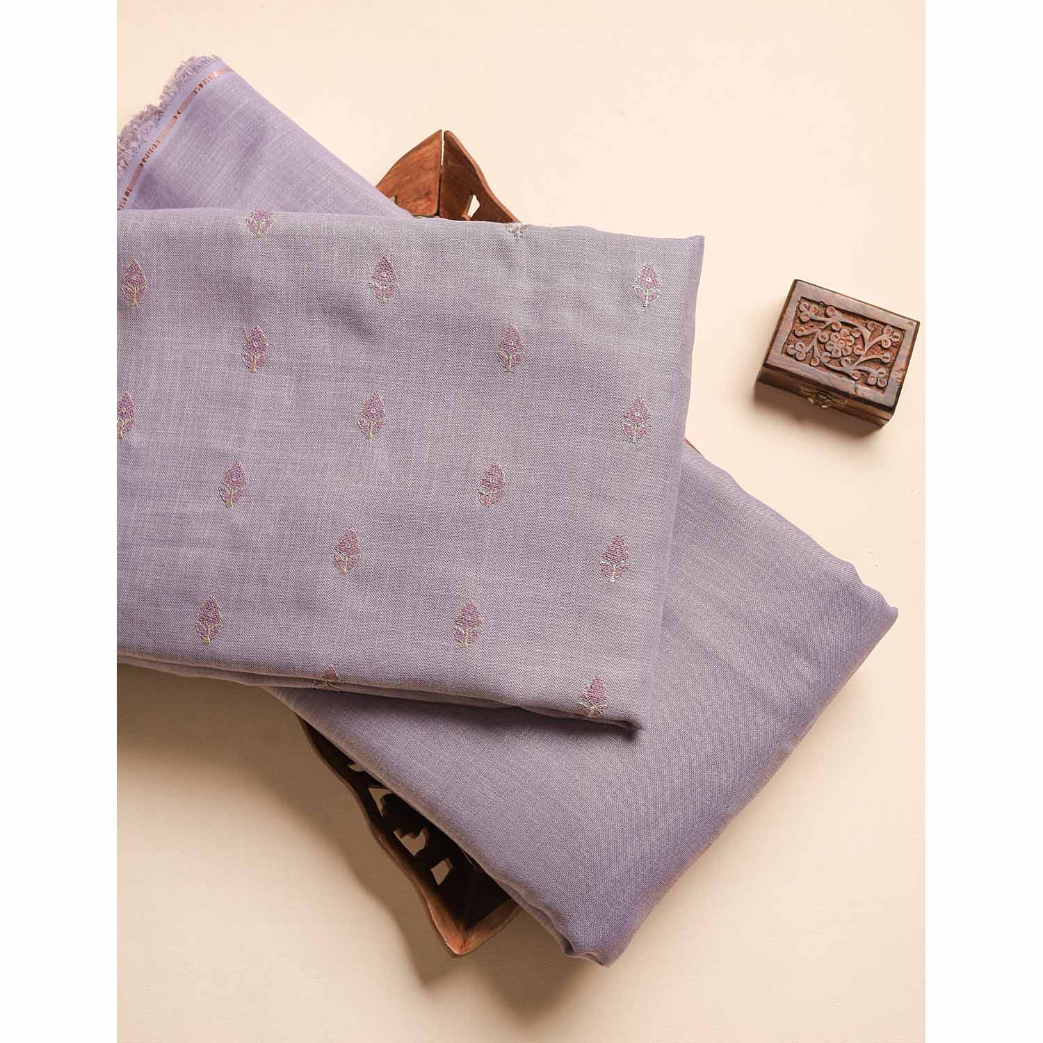 SEMI LINEN EMBROIDERED & PLAIN FABRICS