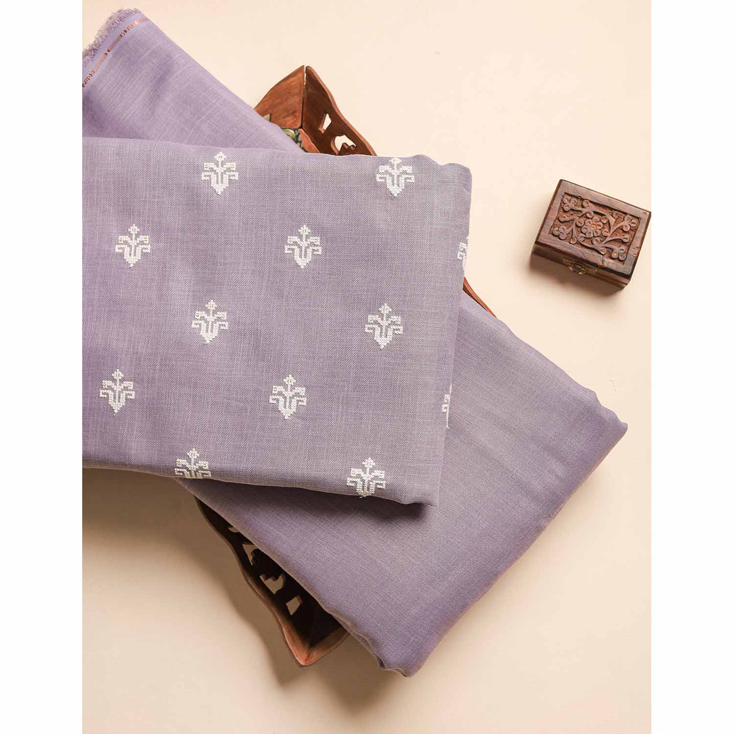 SEMI LINEN EMBROIDERED & PLAIN FABRICS