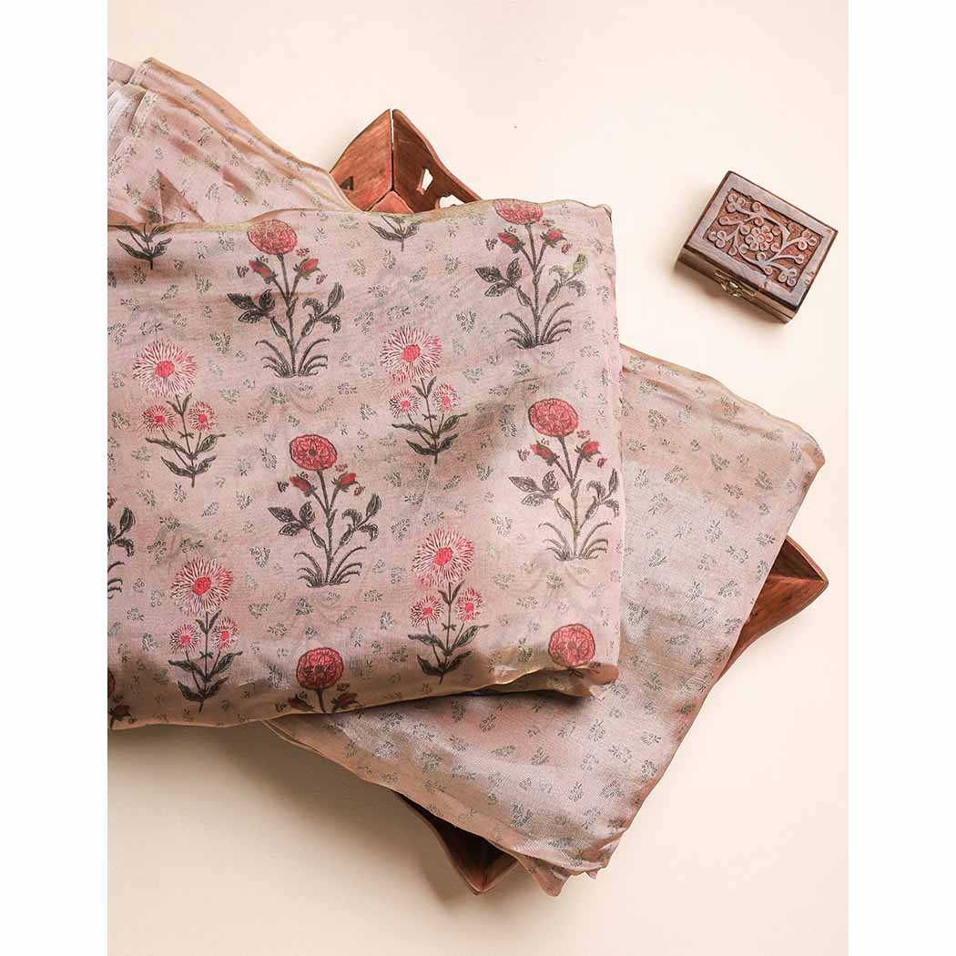 MALAI TISSUE SILK PRINTED FABRIC