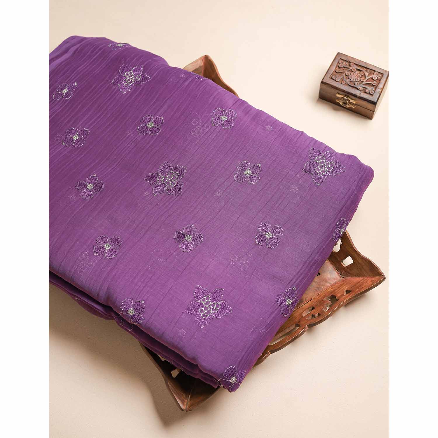 MUL CHANDERI FABRIC