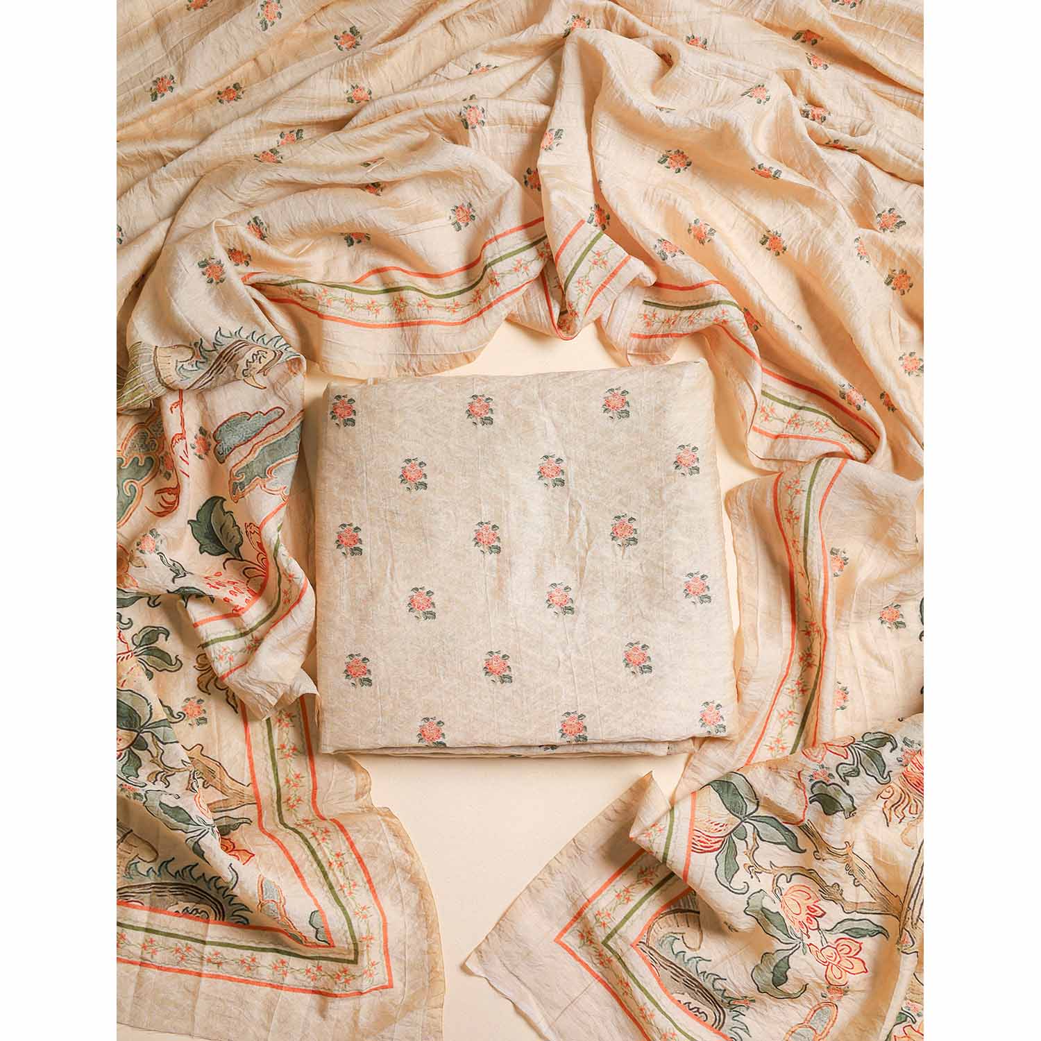 MOGRA CHANDERI 2 PIECE SET