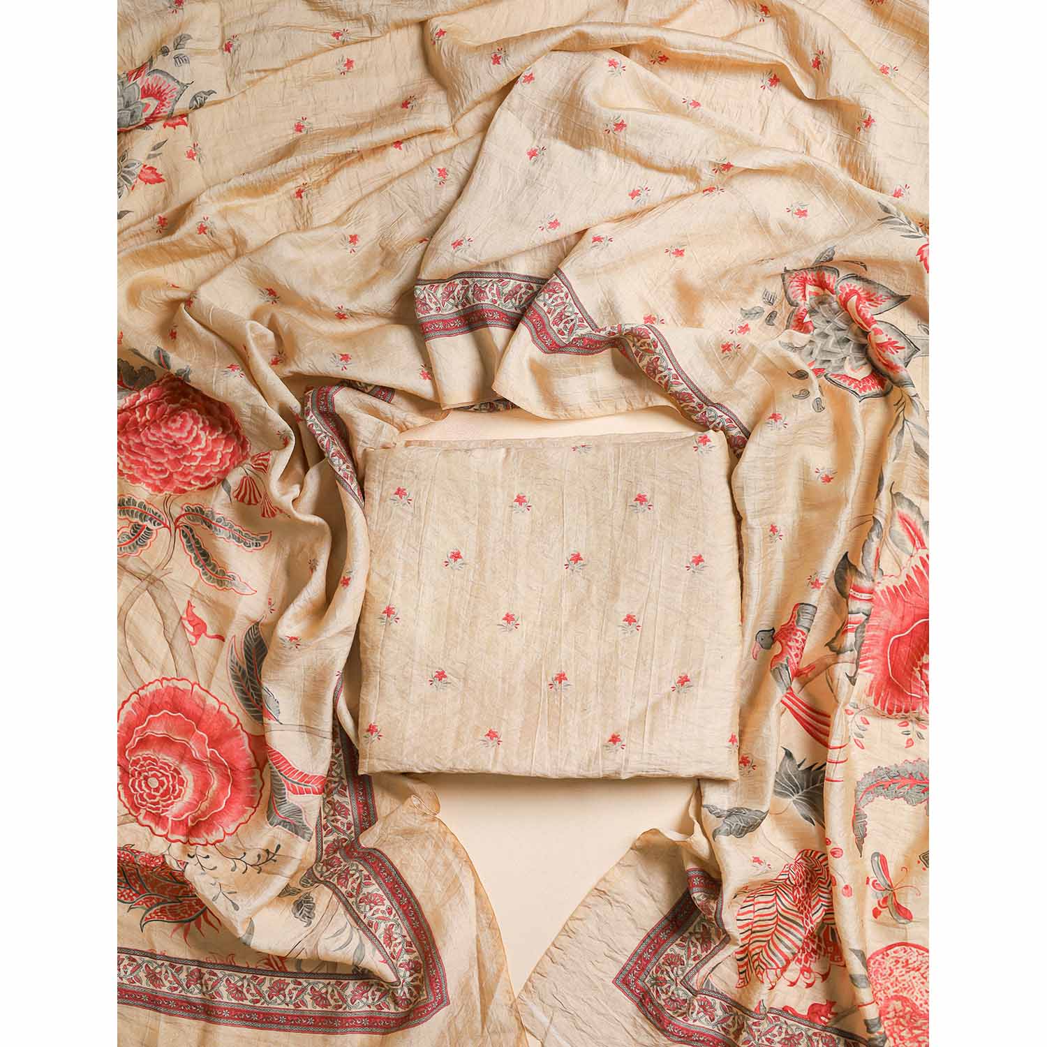 MOGRA CHANDERI 2 PIECE SET