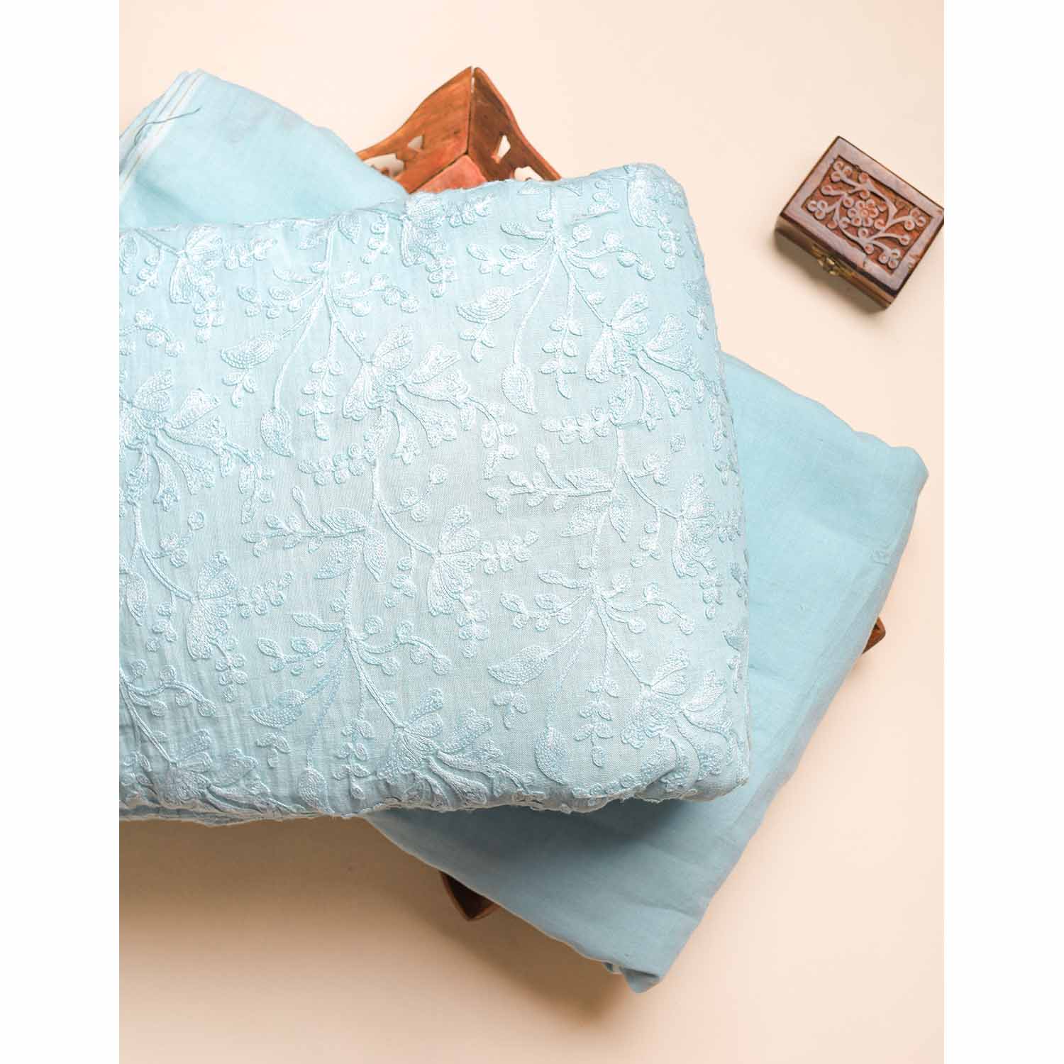 PURE LINEN EMBROIDERED & PLAIN FABRICS