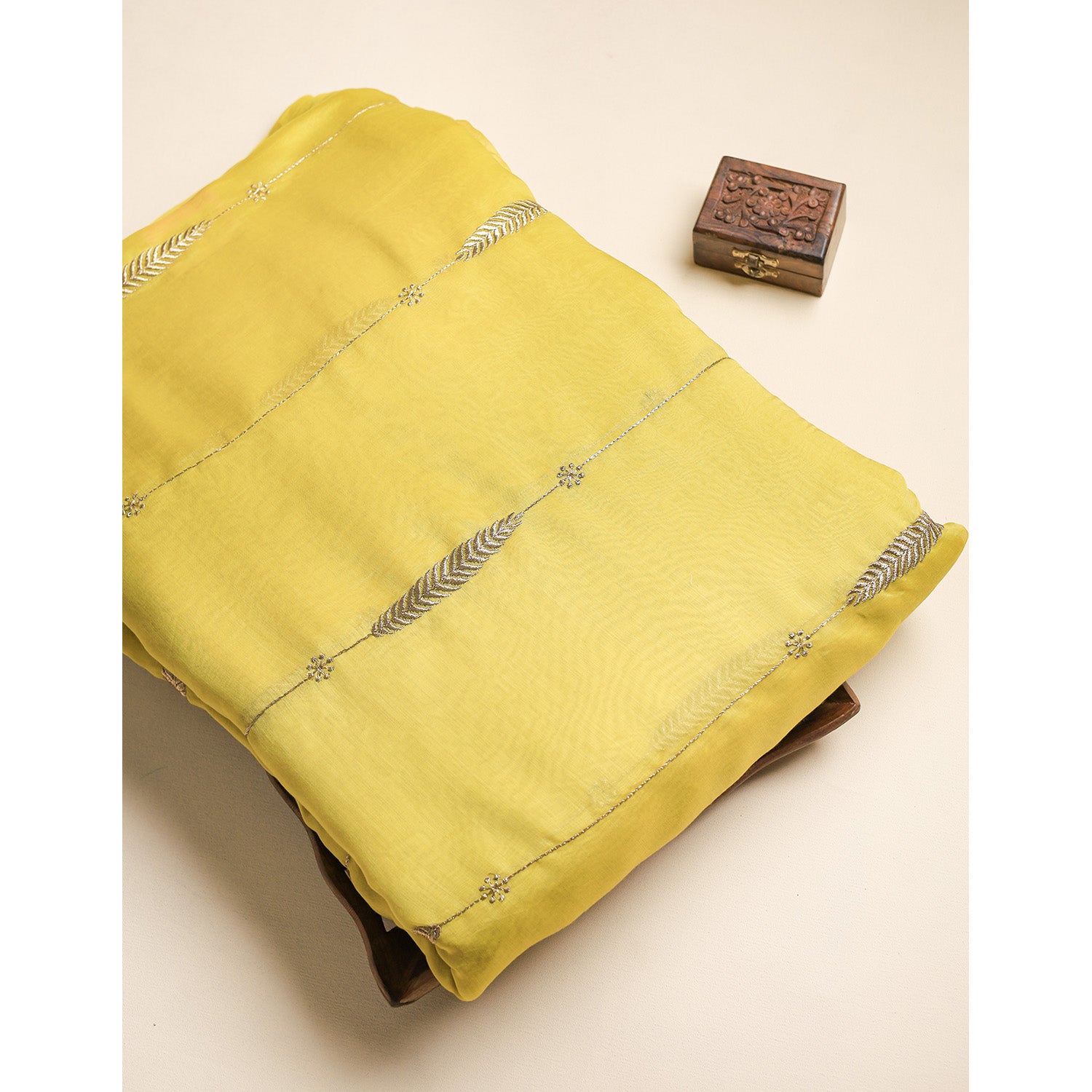 MUL CHANDERI EMBROIDERED FABRICS